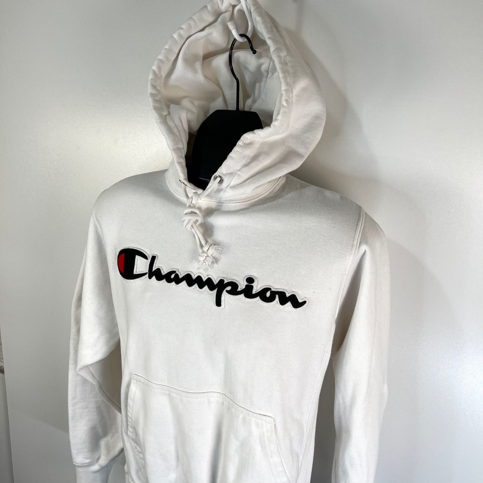Champion Champion Reverse Weave White Hoodie Logo Script Spellout Size US S / EU 44-46 / 1 - 2 Thumbnail