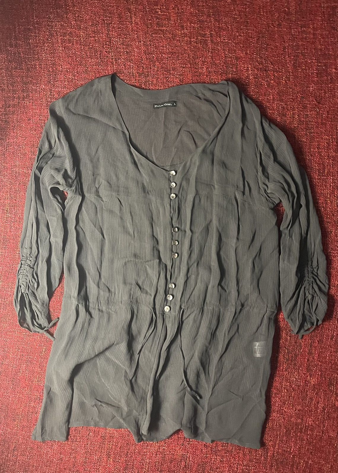 Gudrun Sjoden avant garde mesh shirt style dress