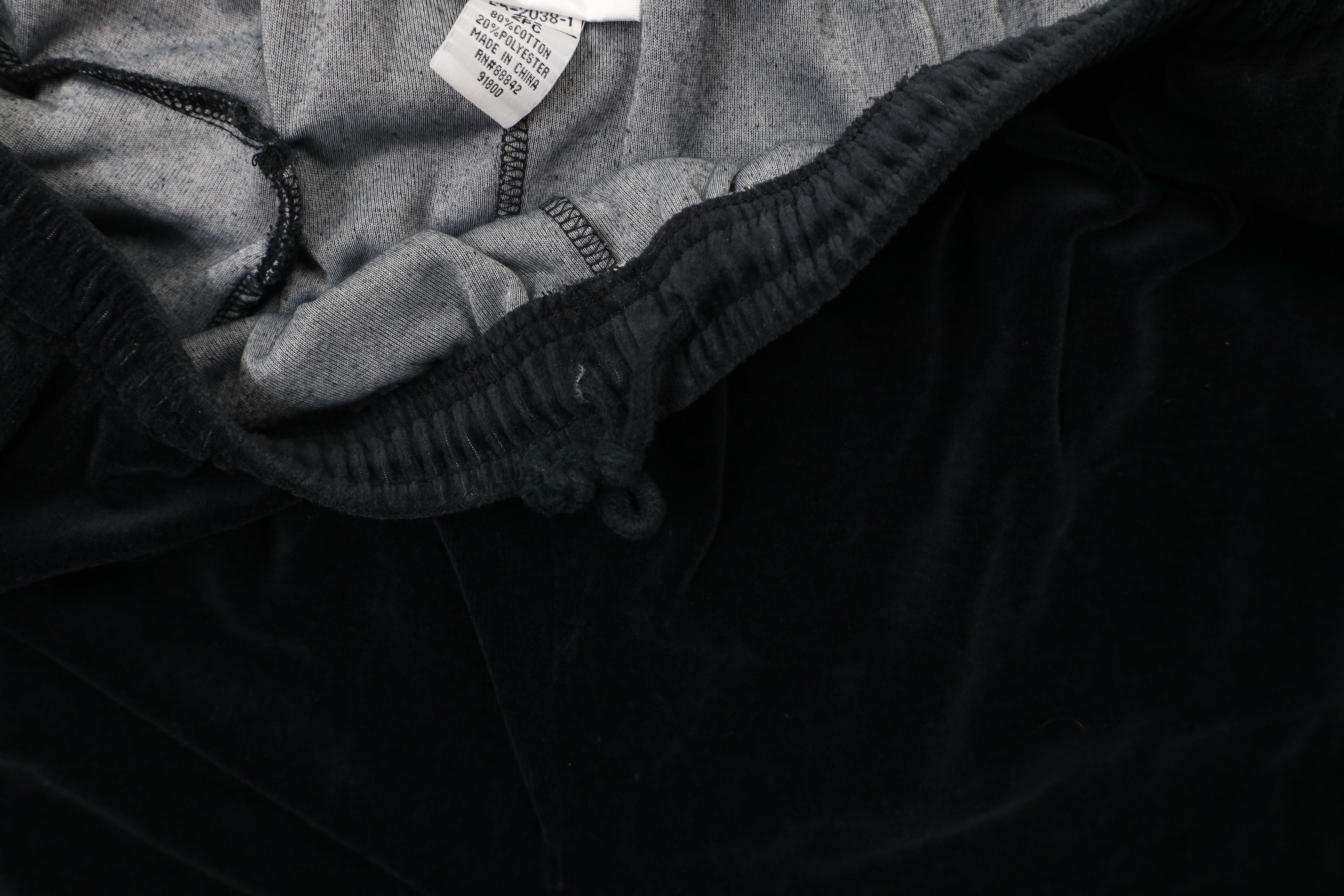 Vintage Vintage 90s Y2K Streetwear Velour Sweatpants Joggers Black Size US 40 / EU 56 - 6 Thumbnail