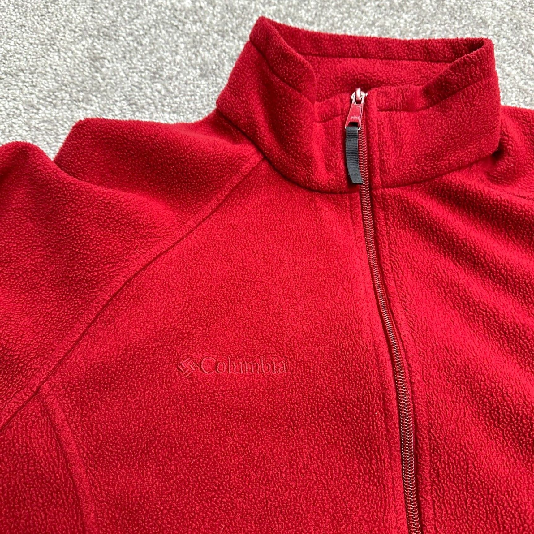 Vintage Columbia Benton Springs Fleece Jacket Women Medium Red Full Zip Outdoor Hiking Womens Size M / US 6-8 / IT 42-44 - 3 Thumbnail