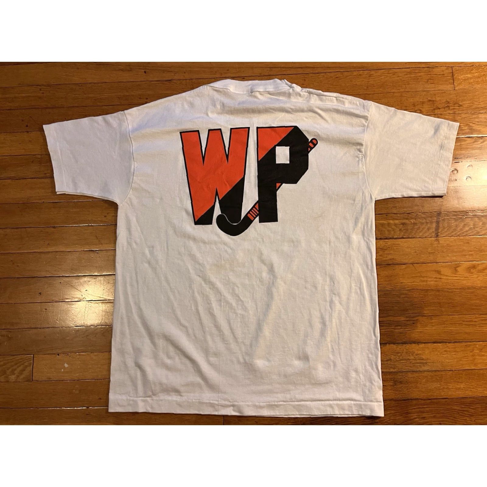 Fruit Of The Loom VINTAGE Fruit of the Loom Shirt Men’s XL White 80s Retro Sports City Field Hockey Graphic Print Crew Neck Short Sleeve Size US XL / EU 56 / 4 - 2 Thumbnail