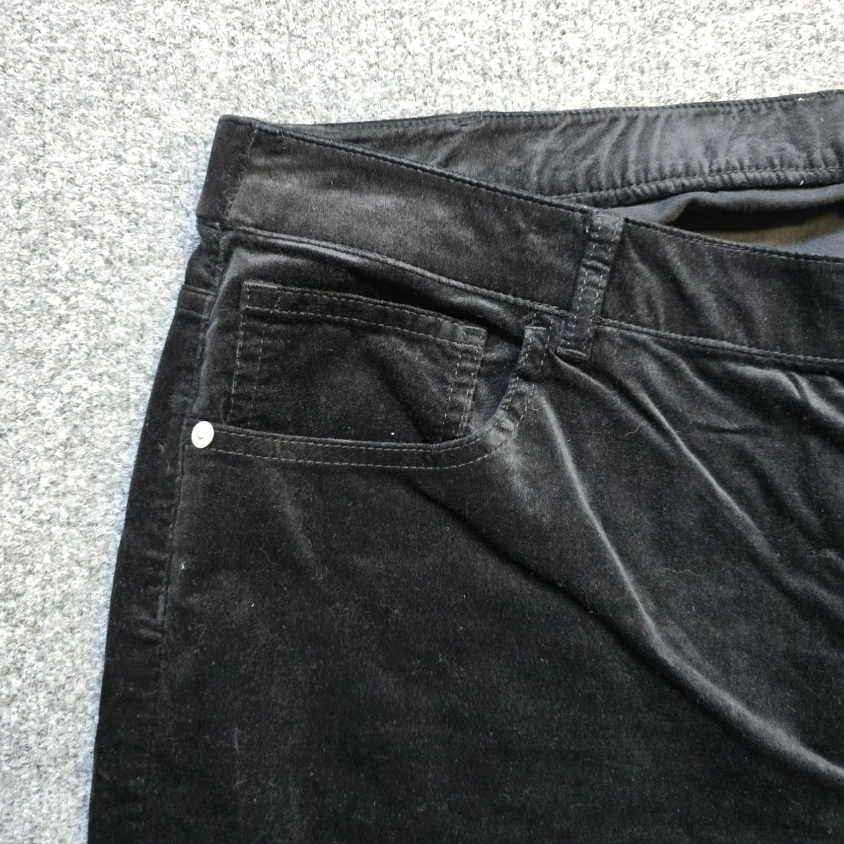 J. Jill VINTAGE J. Jill Pants Womens 22 Black Velvet Velour Straight Career Casual Capstone? Size 27" / US 4 / IT 40 - 3 Thumbnail