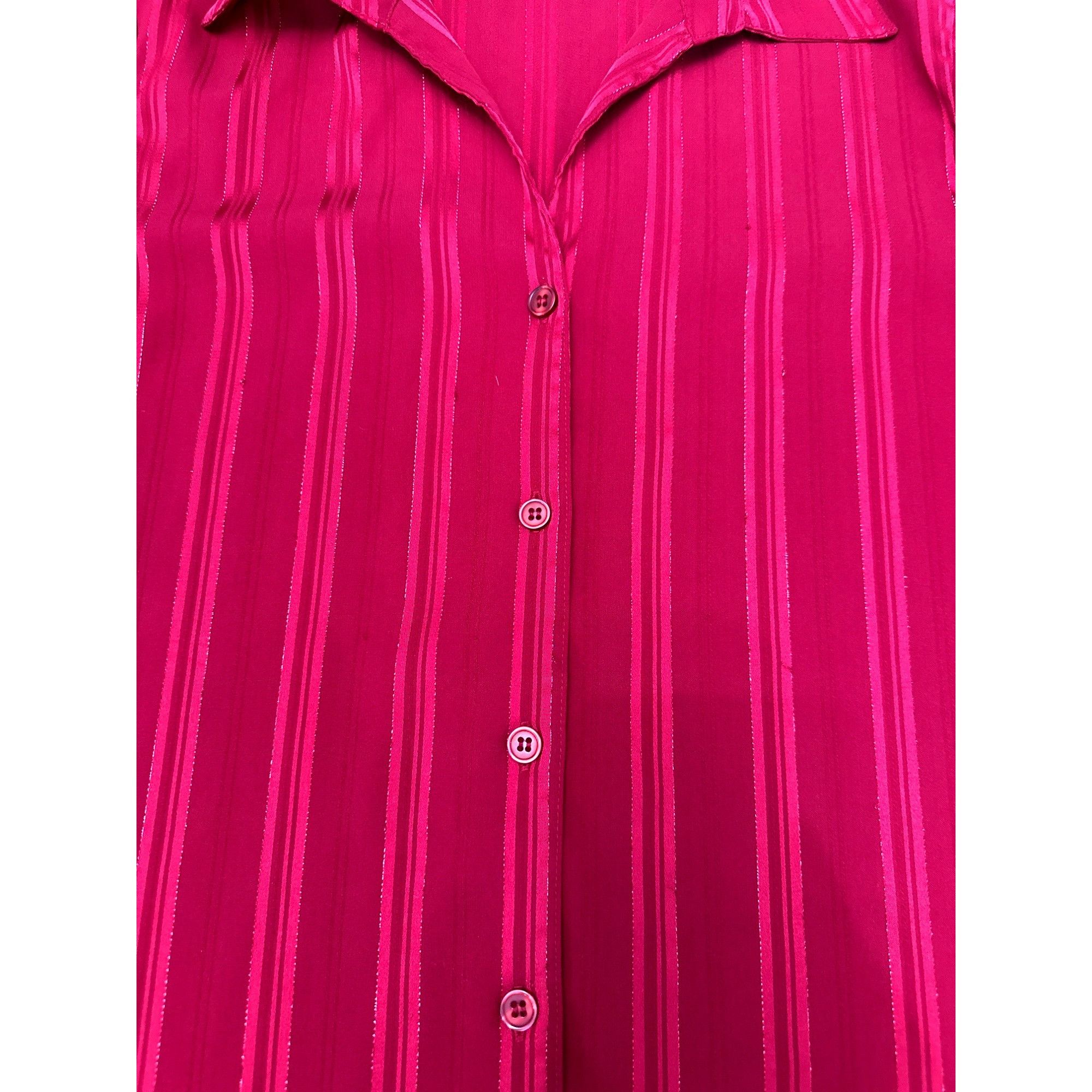 Other 1830 Petite Small Red Stretch Shimmer Blouse Y2K Glam City S Size S / US 4 / IT 40 - 14 Thumbnail
