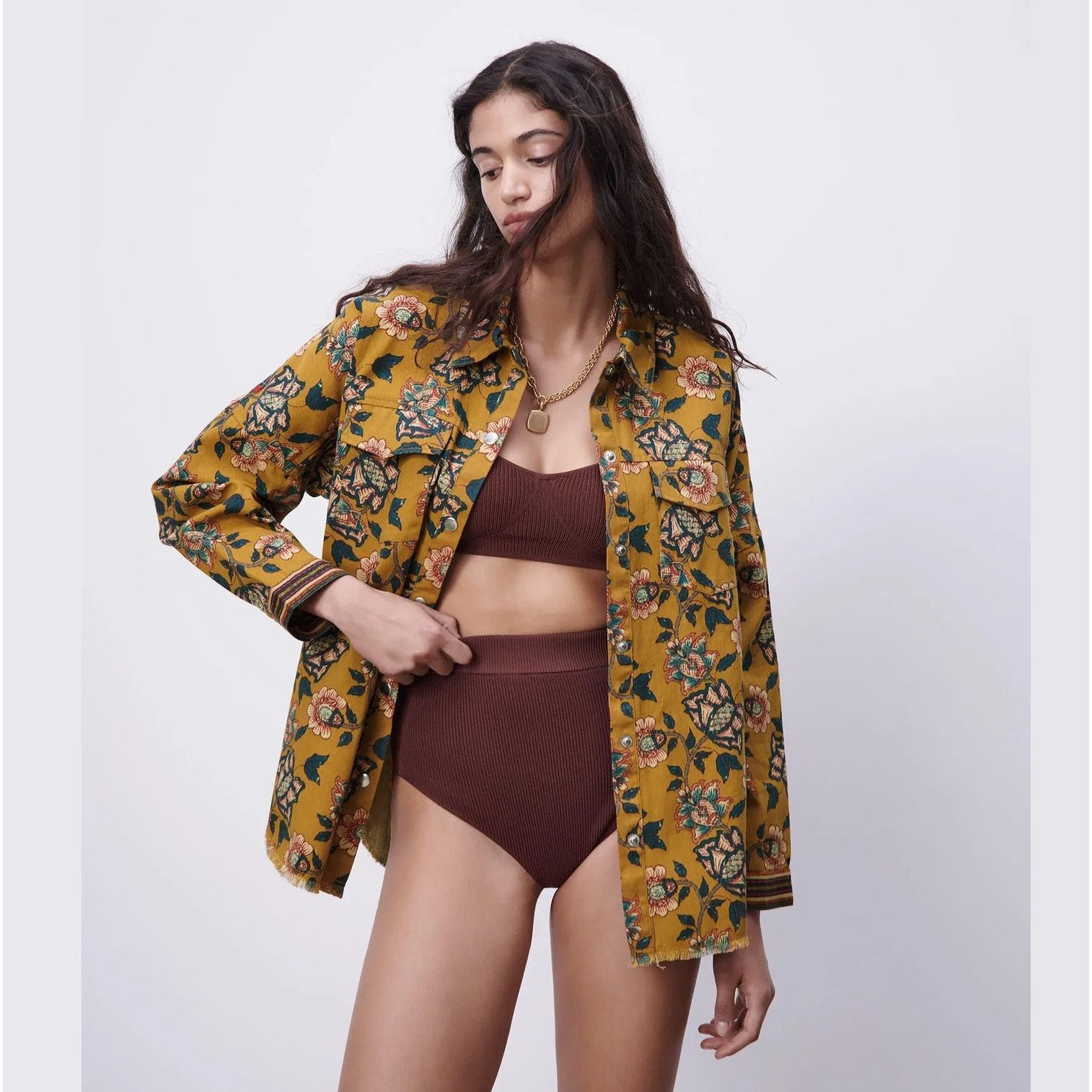 Zara Zara Western Boho Floral Jacket NWT Size S / US 4 / IT 40 - 5 Thumbnail