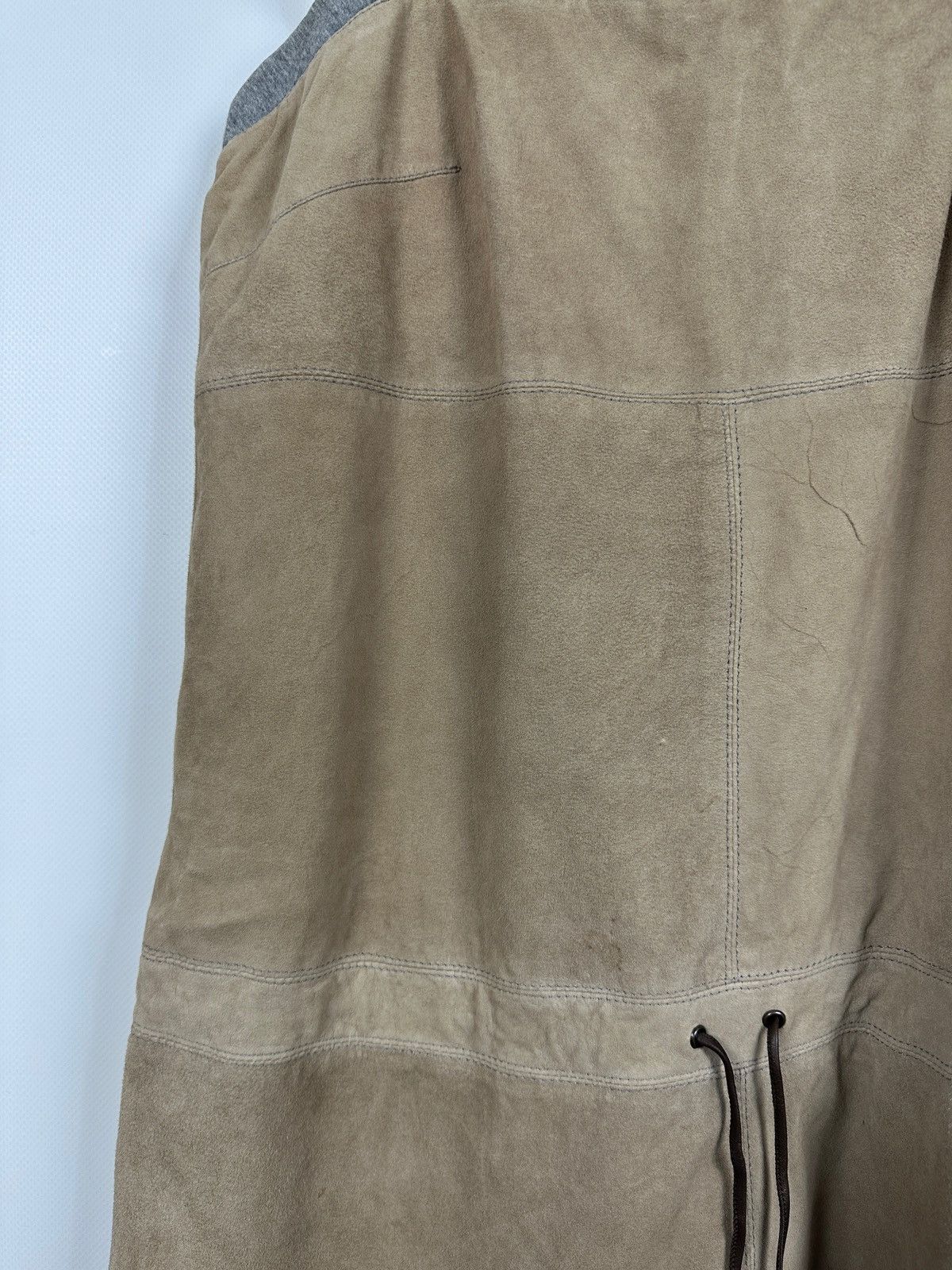 Brunello Cucinelli Vintage Brunello Cucinelli Suede Leather Strappy Midi Dress Size M / US 6-8 / IT 42-44 - 8 Thumbnail