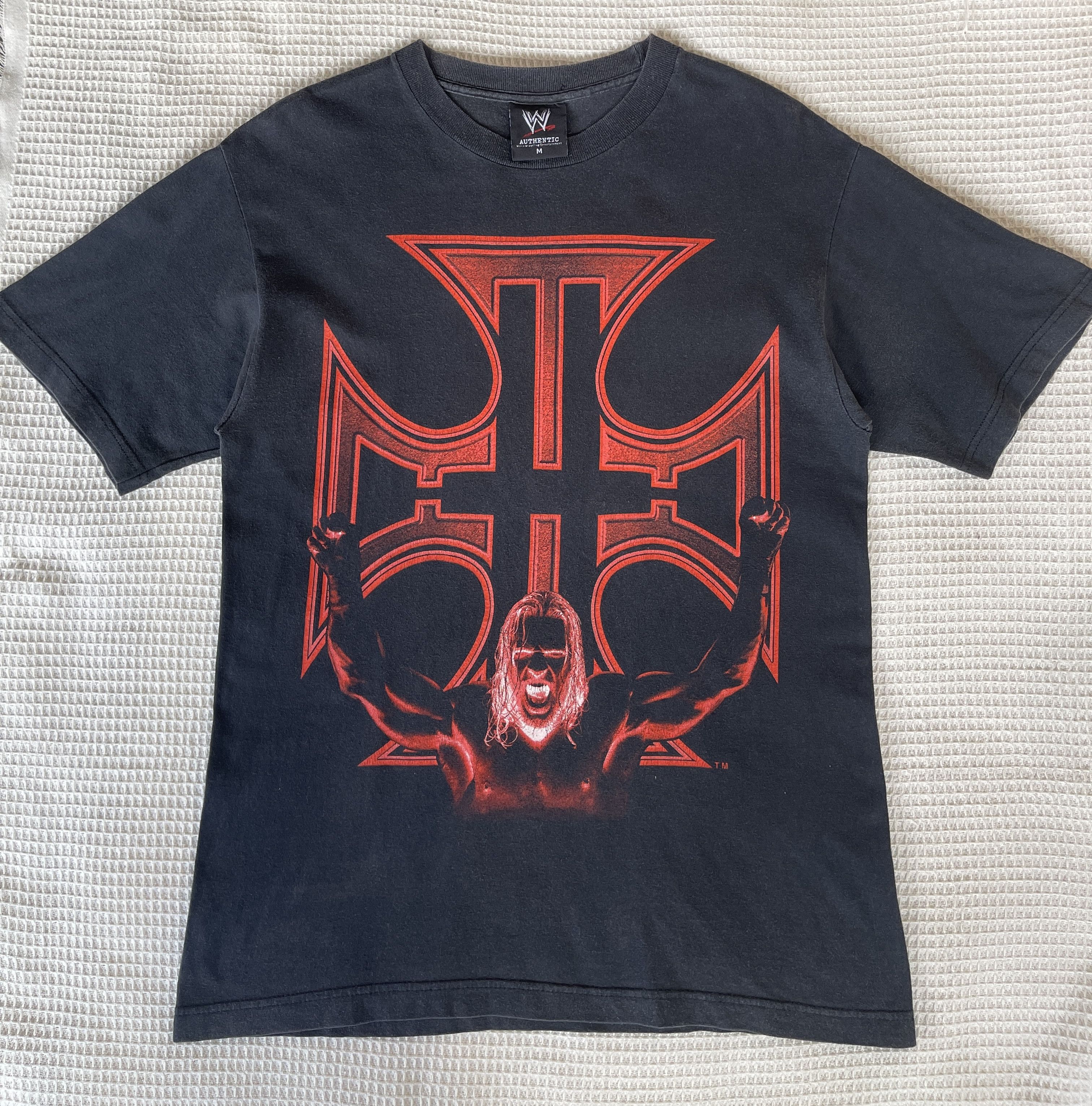 WWE Vintage’y2k🔥WWE TRIPLE H Wrestling🔥Big Prints Sun Faded Tee Size US M / EU 48-50 / 2 - 10 Thumbnail