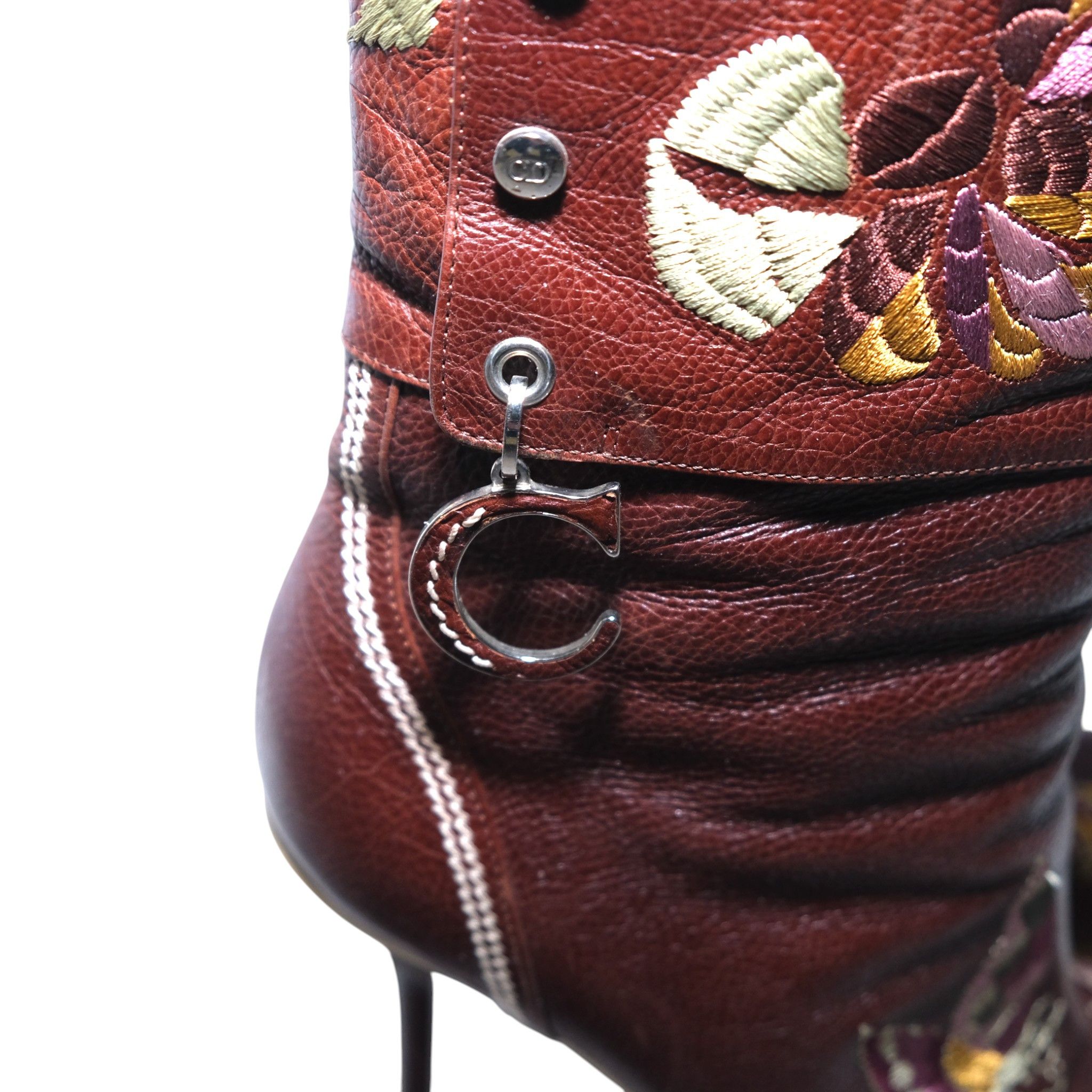 Dior Embroidered Stiletto Boots Size US 9 / IT 39 - 15 Thumbnail