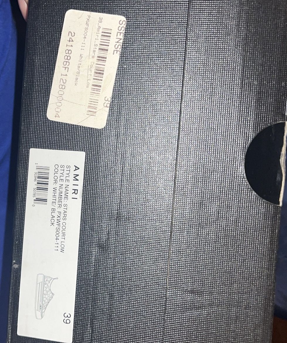 Amiri SOLD ❌AMIRI W9 M7.5 White & Black Stars Court Low Sneakers Size US 9 / IT 39 - 2 Thumbnail