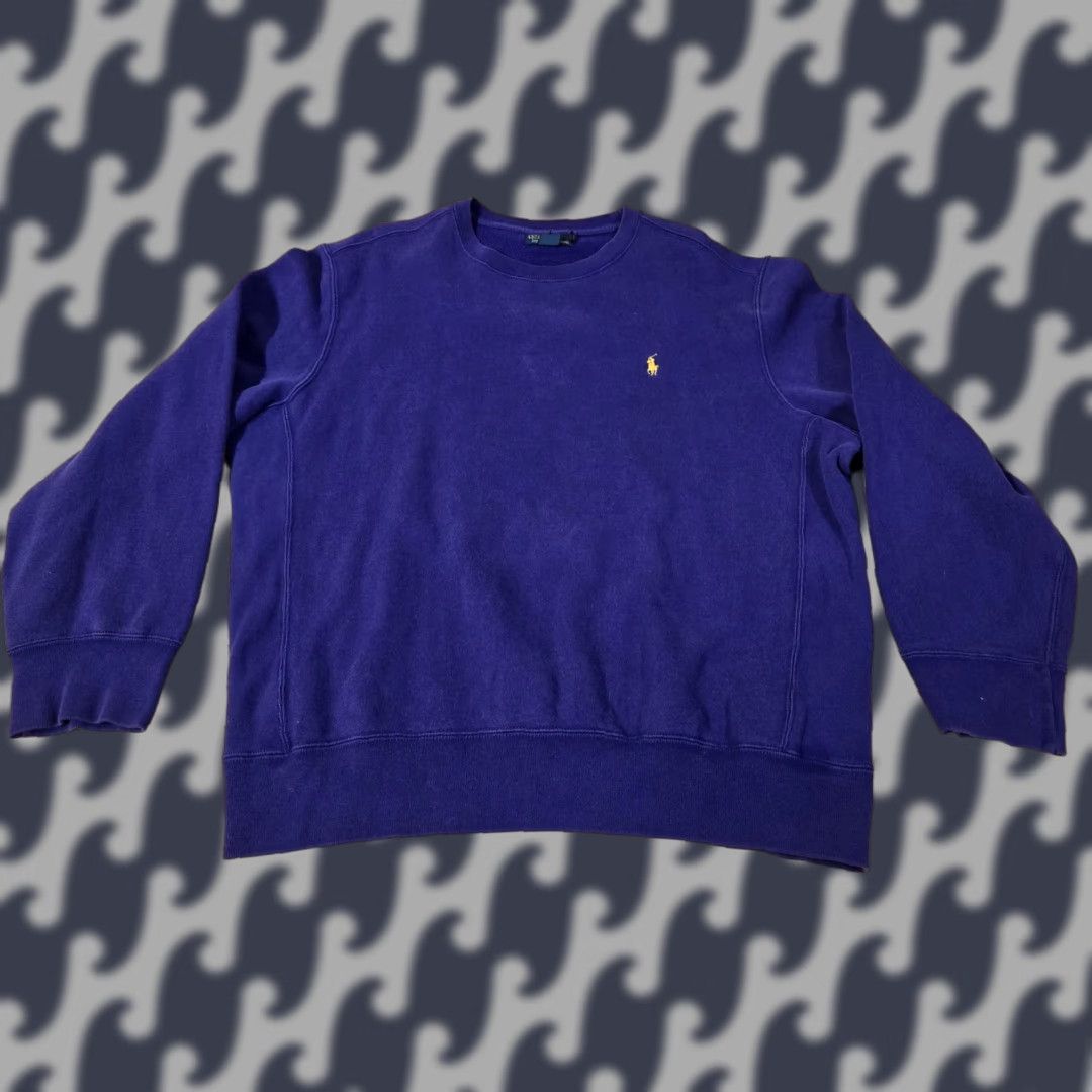 Polo Ralph Lauren Polo Ralph Lauren Sweatshirt Mens XL Purple Crewneck Embroidered Pony Pullover Size US XL / EU 56 / 4 - 1 Thumbnail