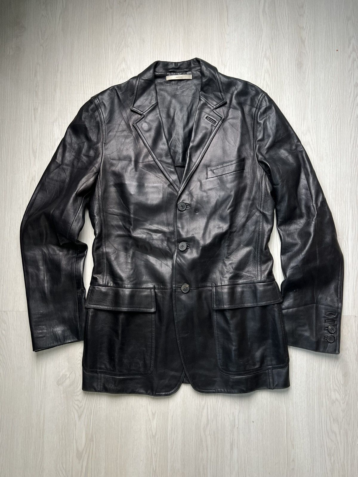 Fall 2002 Tom Ford For Yves Saint Laurent Leather Blazer