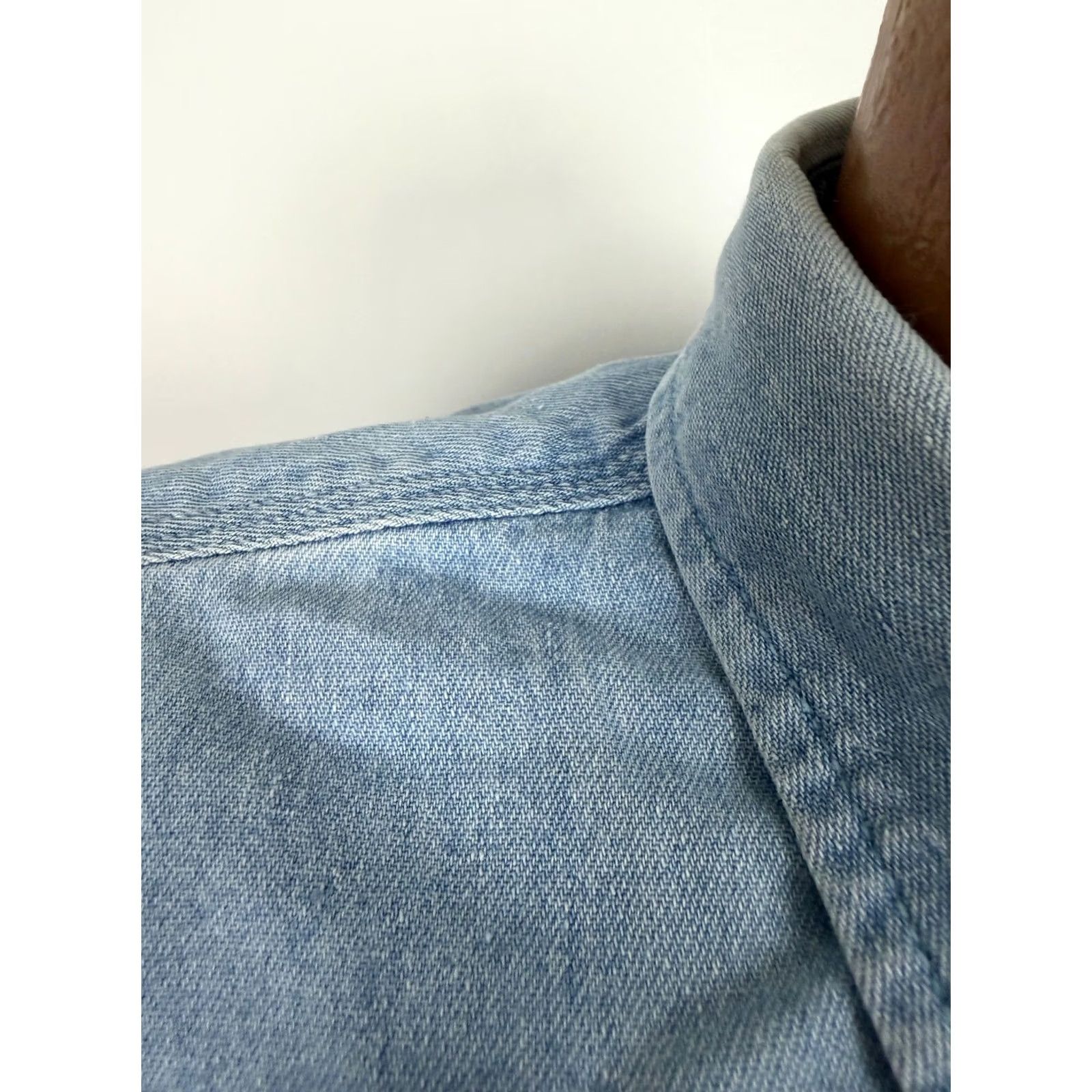 Denime VINTAGE Global Select Denim Shirt Mens Large Blue Embroidered 90s Casual Button-Up Collared Long Sleeve Midweight Pockets Size US L / EU 52-54 / 3 - 6 Thumbnail