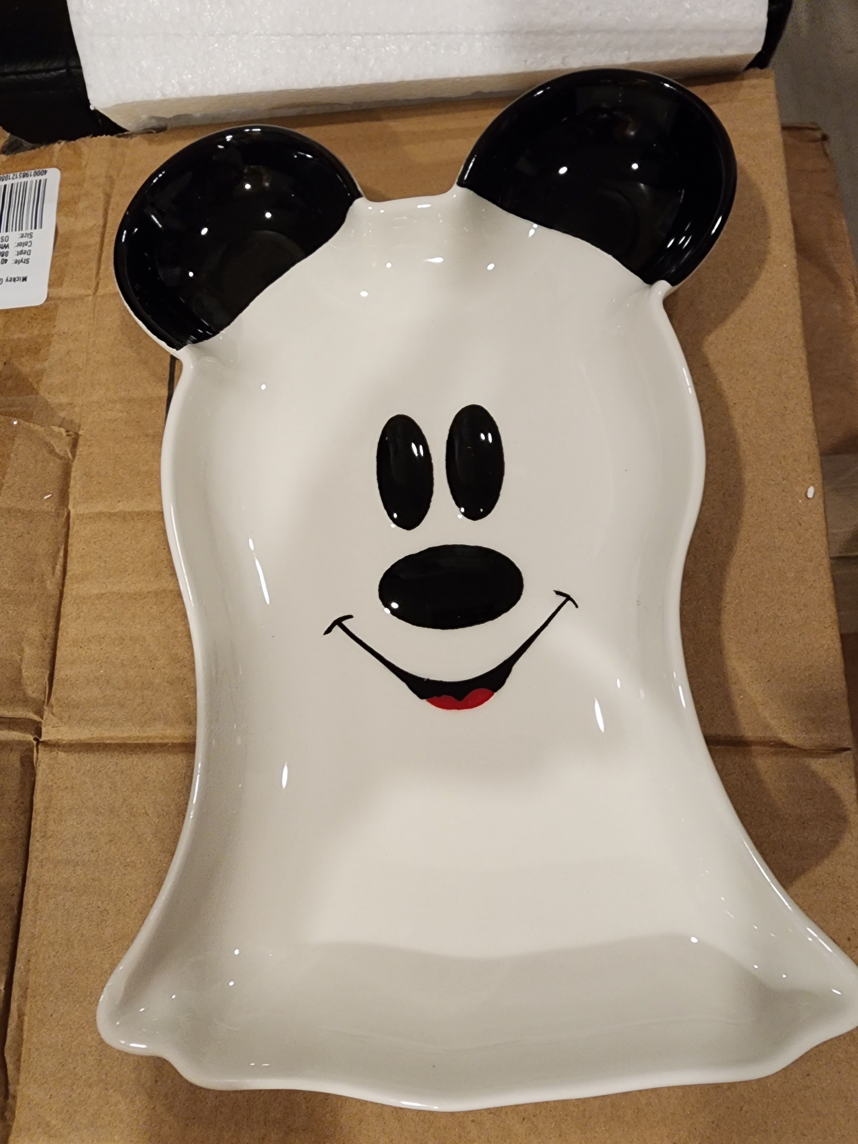 Disney NWT Disney Zrike Mickey Mouse Ghost Figural Tray Halloween Size ONE SIZE - 2 Thumbnail