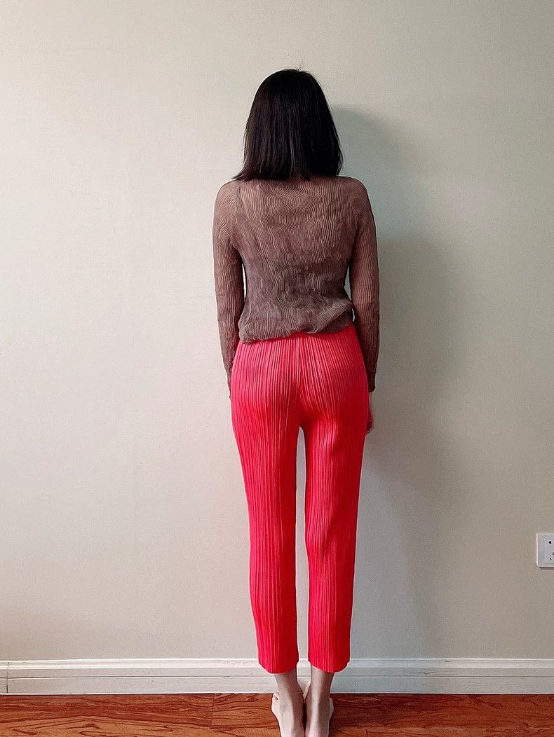 Issey Miyake Issey Miyake Red skinny pants Size 25" / US 0 / IT 36 - 2 Thumbnail