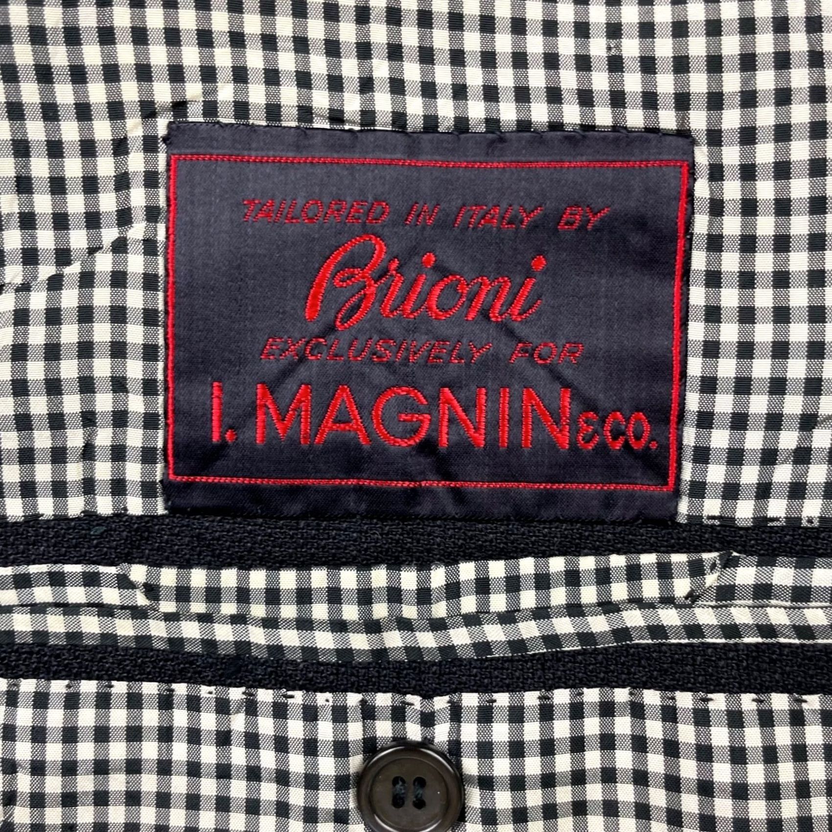 Brioni Brioni Blazer Shirt? No, Brioni Blazer 100% Silk Double Breasted Black 40R US Italy Mens Blazer Notch Lapel Four-Button Front Vintage? No Size 40R - 6 Thumbnail