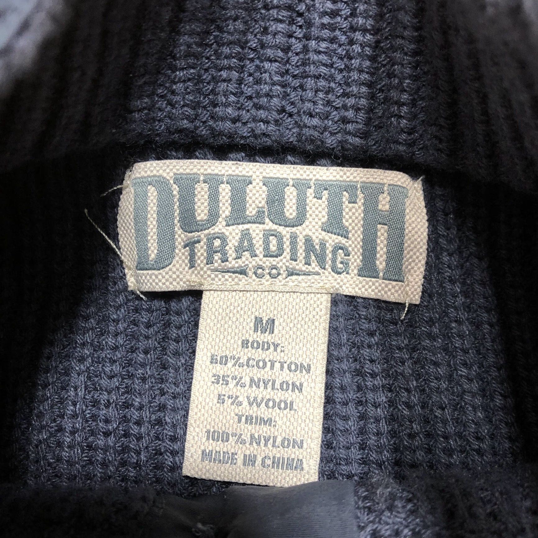 CO Duluth Trading Co Mens M Faded Blue Shawl Collar Henley Pullover Elbow Patch Sweater Shirt? Size US M / EU 48-50 / 2 - 4 Thumbnail