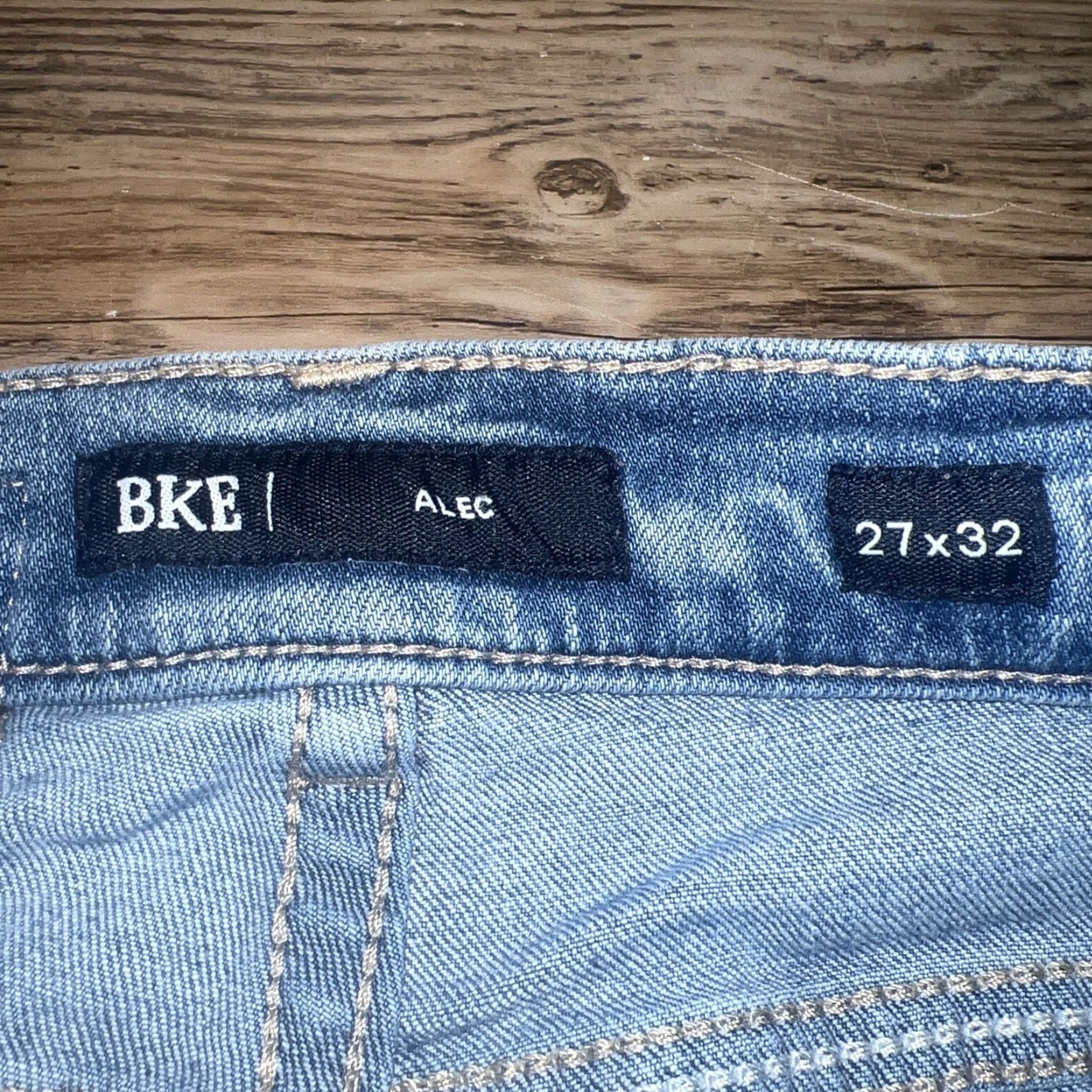 BKE BKE Alec Blue Jeans 27x32 Straight Mens Size US 27 - 5 Thumbnail