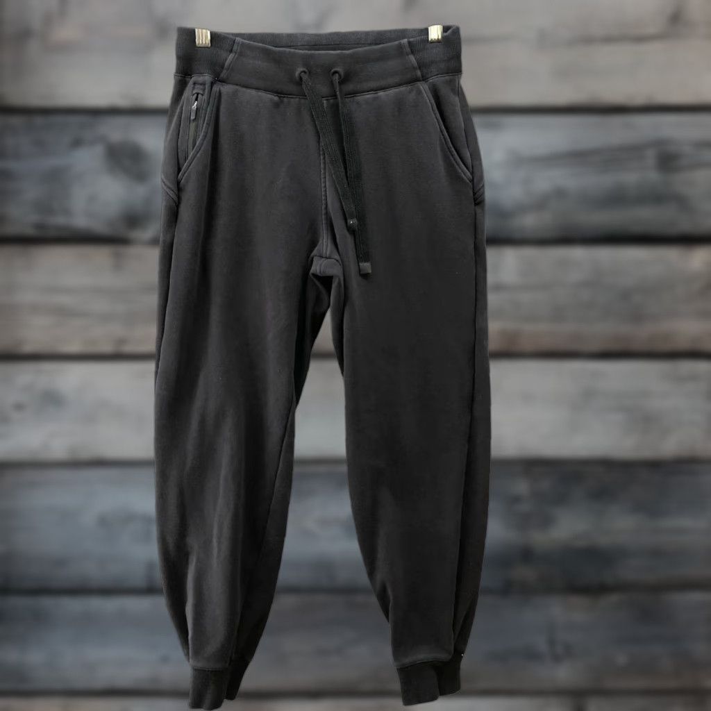 Athleta Athleta Jogger Sweatpants Womens XS Black Mid Rise Zip Pocket Fleece Drawstring Jogger Athleisure Winter Fall Spring Size 26" / US 2 / IT 38 - 1 Thumbnail
