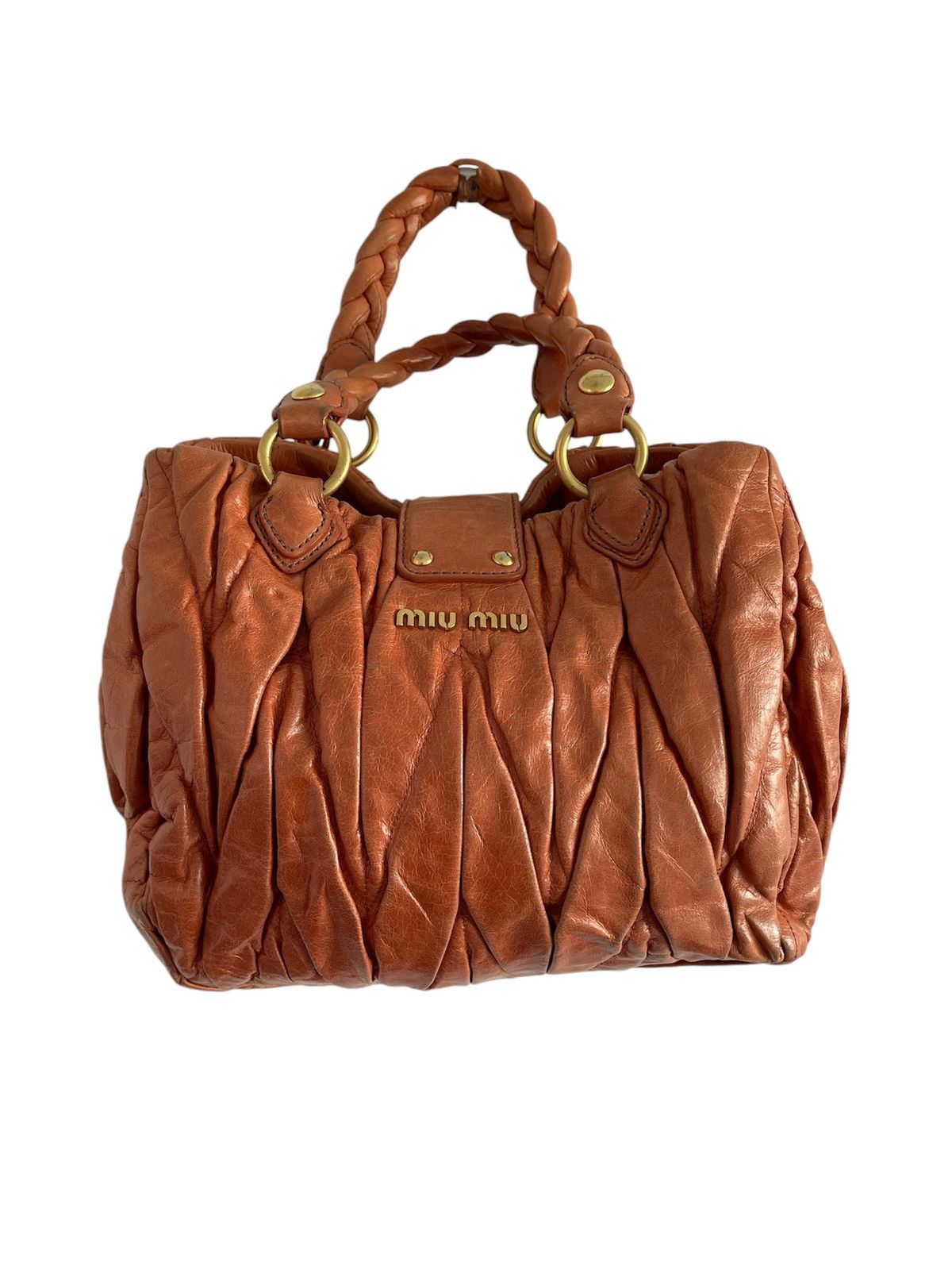 Miu Miu Miu Miu Bag Hand Bag Peach Size ONE SIZE - 2 Thumbnail