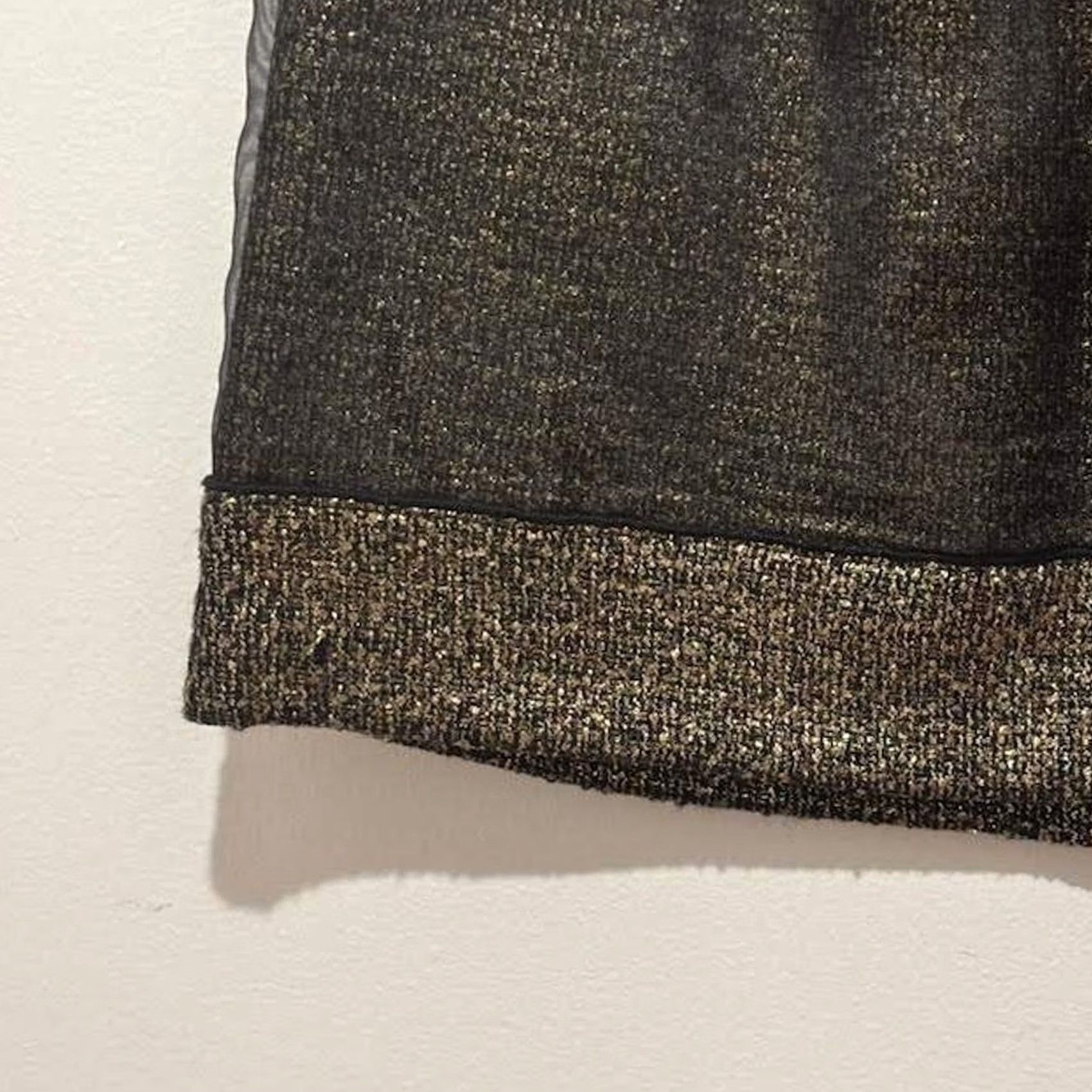 Ann Taylor LOFT Black Gold Tweed Sheer Overlay Mini Swing Skirt Womens Size 4 Size 27" / US 4 / IT 40 - 7 Thumbnail