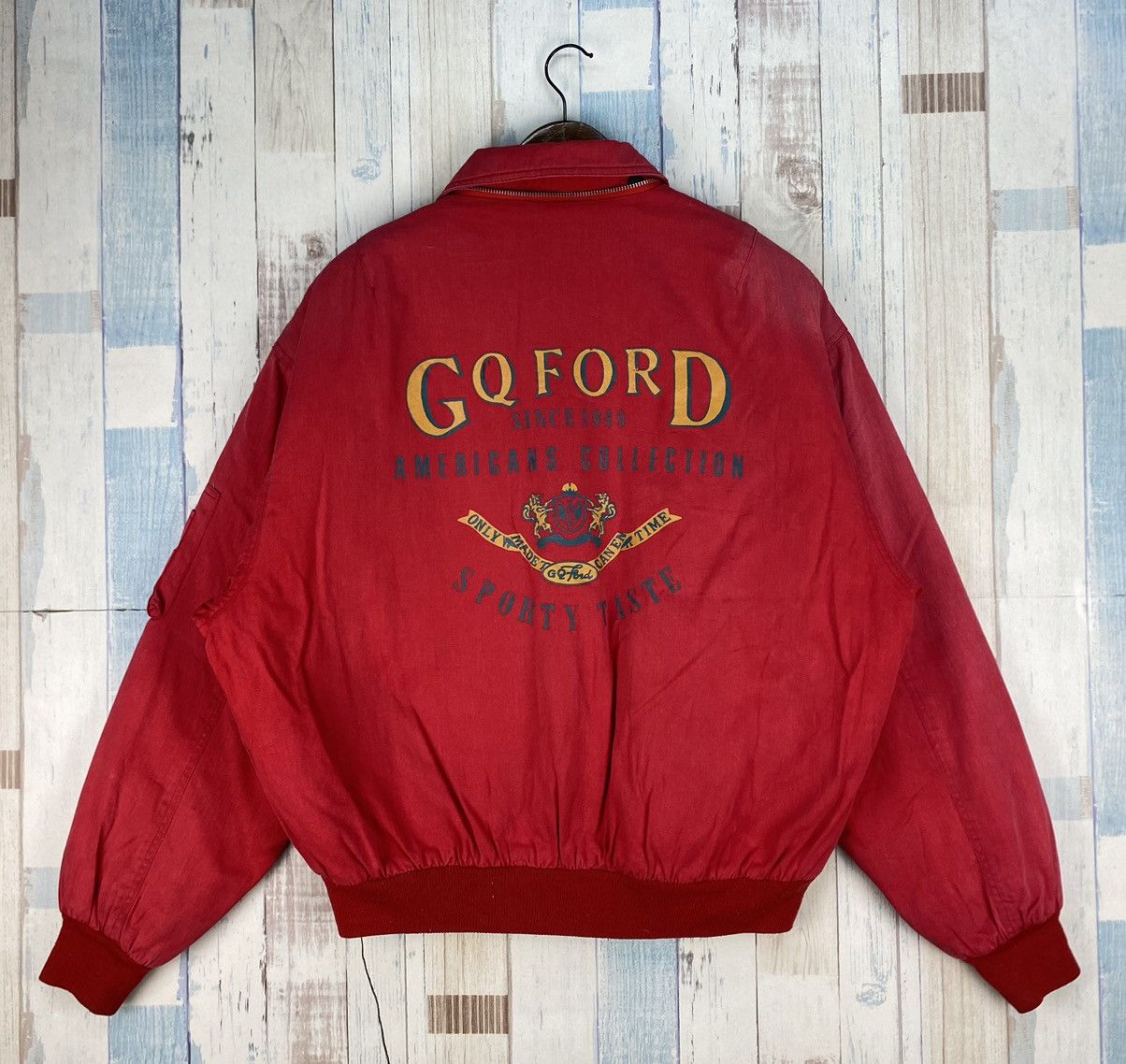 Vintage Vintage GQ Ford Sun Faded Bomber Jacket Size US XXL / EU 58 / 5 - 1 Thumbnail