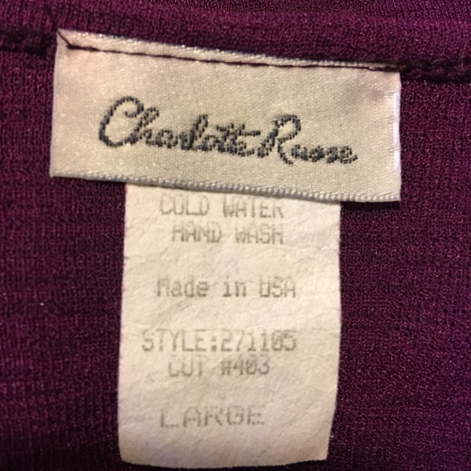 Other Charlotte Russe boysenberry Sheer Button Top L Size L / US 10 / IT 46 - 7 Thumbnail