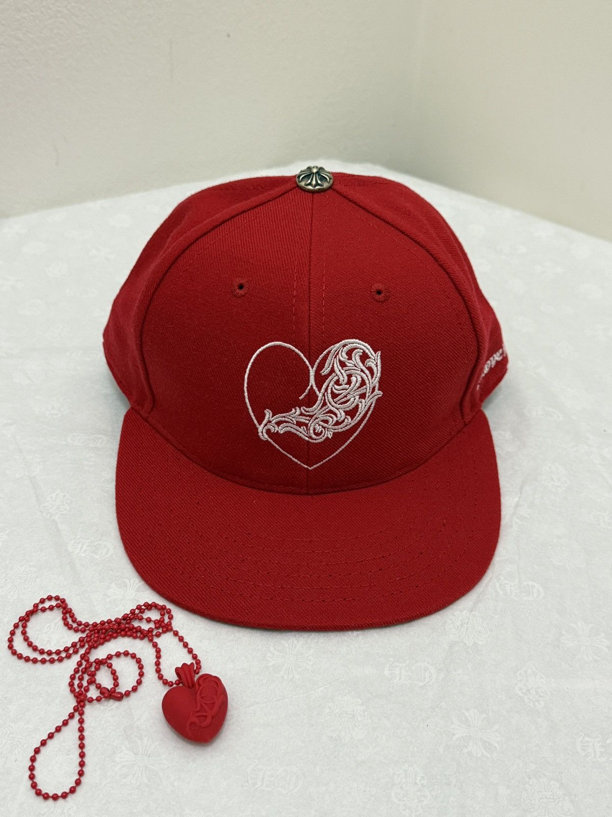 Chrome Hearts ChromeHearts Baseball Heart Snapback Red Size ONE SIZE - 1 Thumbnail