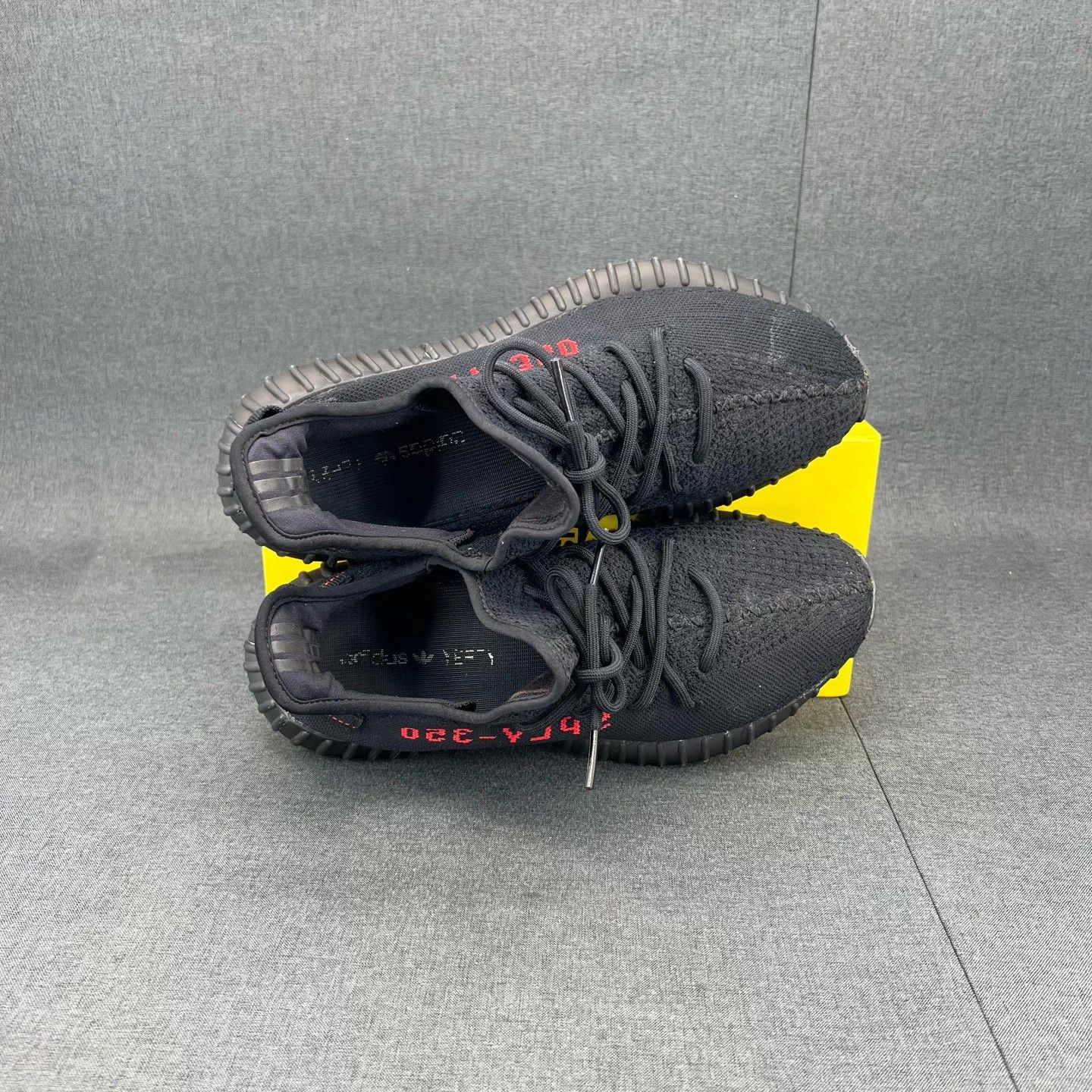 Nike Yeezy 350 Black Red 44.5 Worn 2-3x Boxed Size US 11.5 / EU 44-45 - 6 Thumbnail