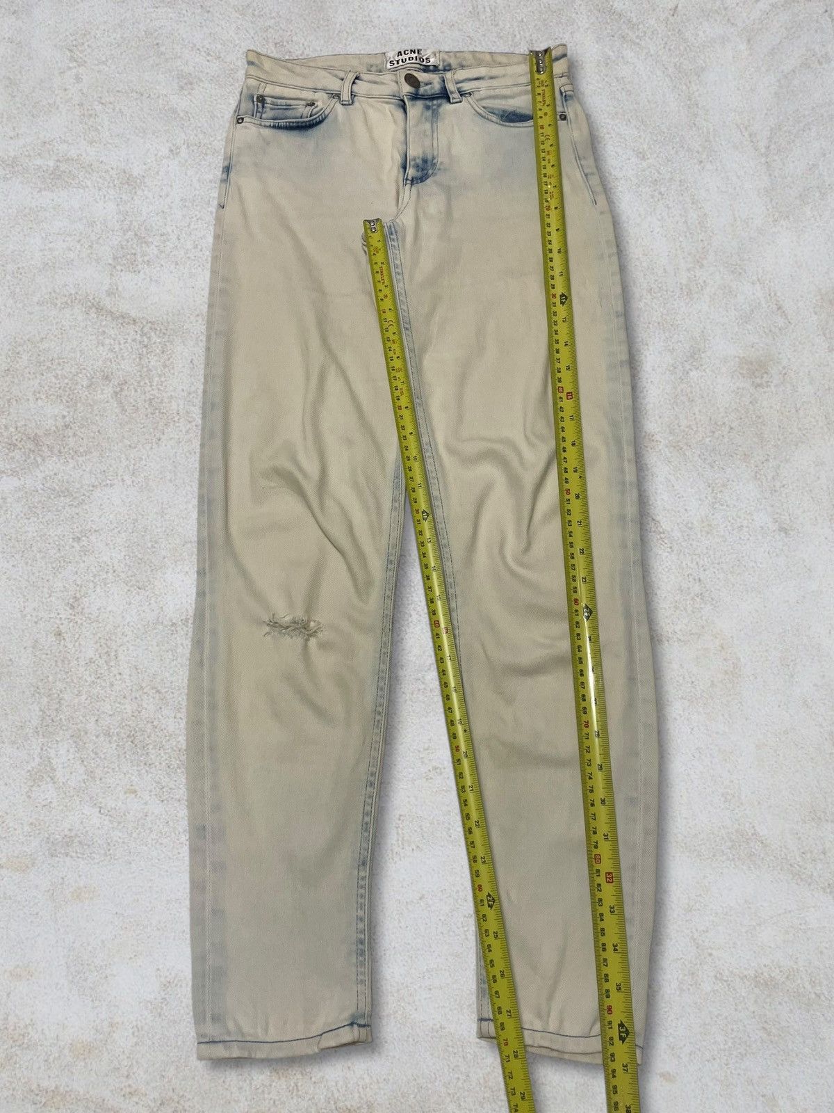 Acne Studios Acne Studios Bleached MudWash Distressed Slim Designer Jeans Size 27" / US 4 / IT 40 - 23 Thumbnail