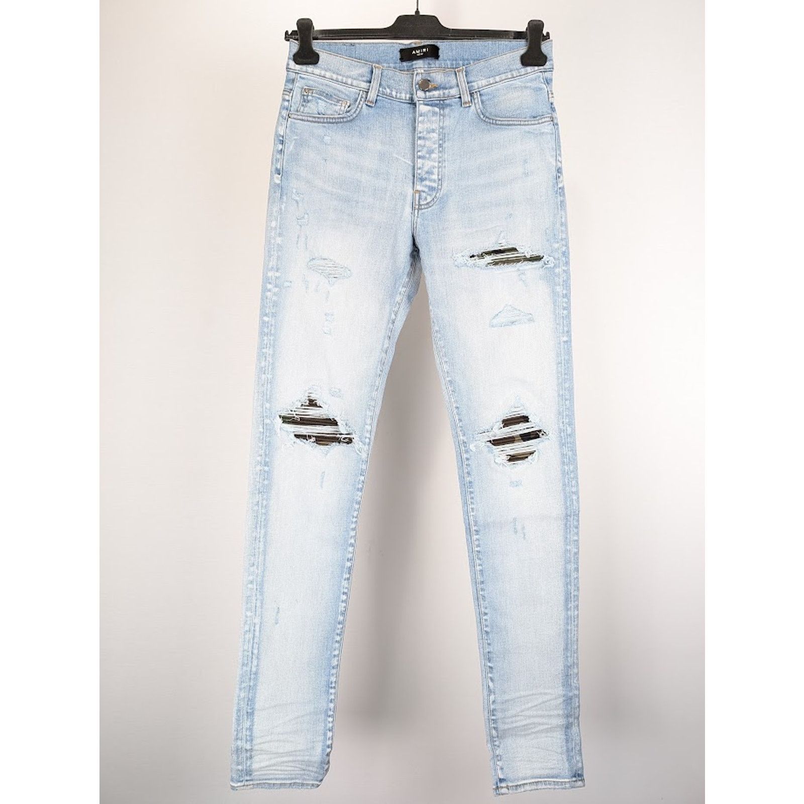Amiri o1rshd1 MX1 Camo Jeans in Light Indigo Size US 33 - 2 Thumbnail