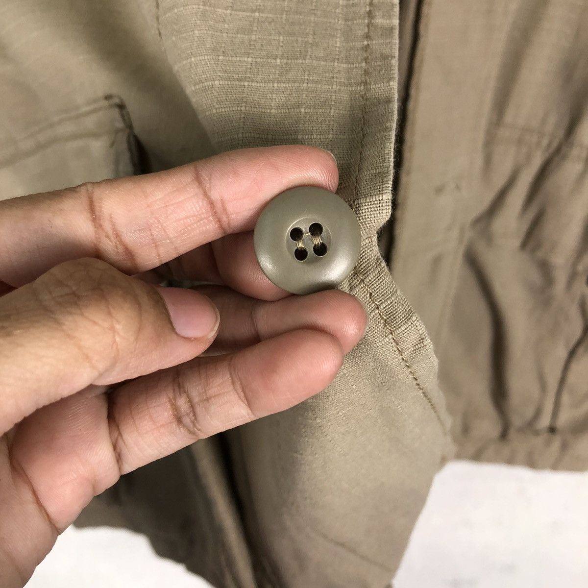 Japanese Brand 🔥Vintage HBT Inspector Cargo Jacket Multi Pocket Army Size US M / EU 48-50 / 2 - 16 Thumbnail