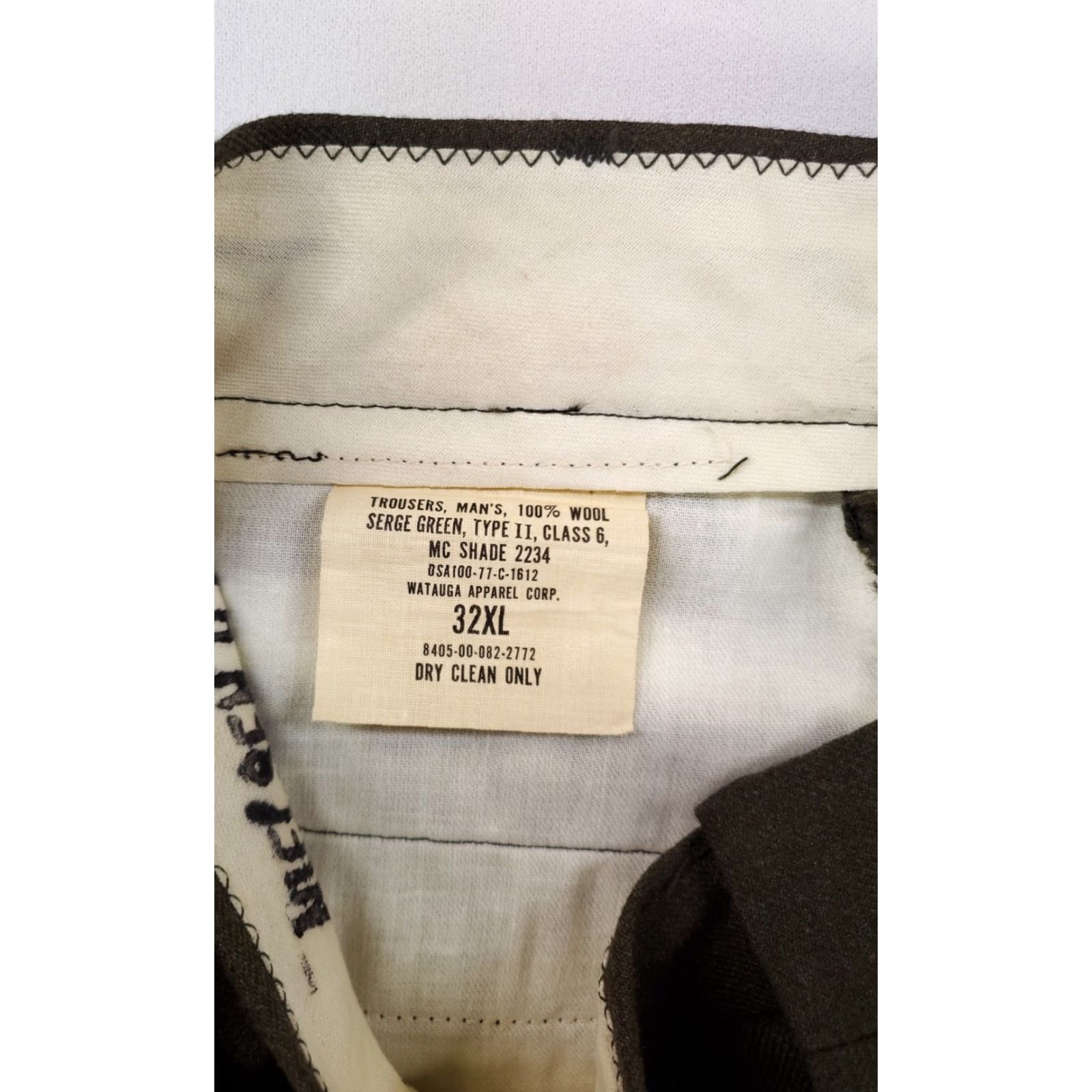 Vintage VINTAGE US Military 70s 100% Wool Trousers Green Mens 32 XL 30 x 34.5 Inseam Chino/Workwear Size US 30 / EU 46 - 2 Thumbnail