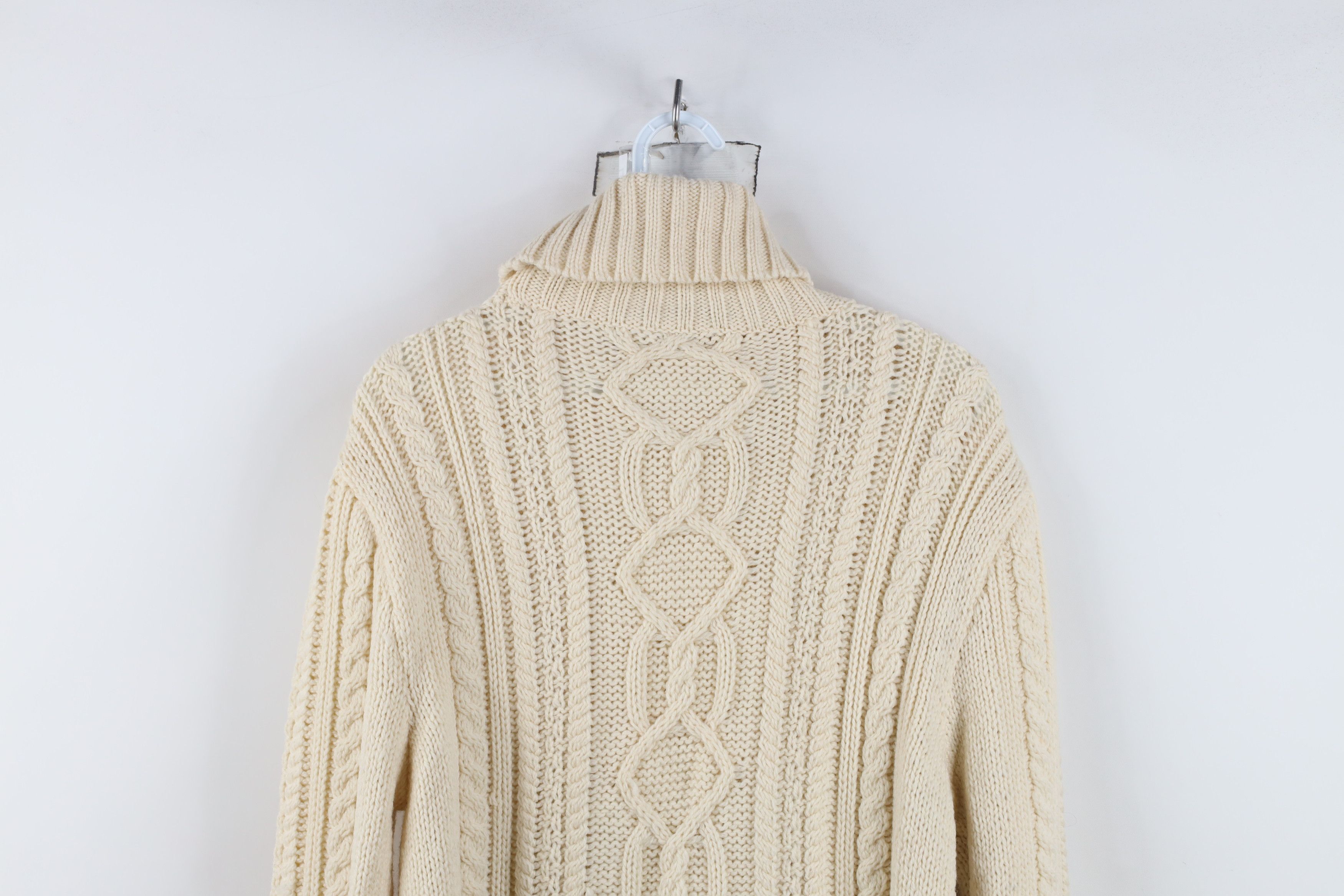 Vintage Vintage 90s Streetwear Knit Fisherman Turtleneck Sweater Size S / US 4 / IT 40 - 13 Thumbnail