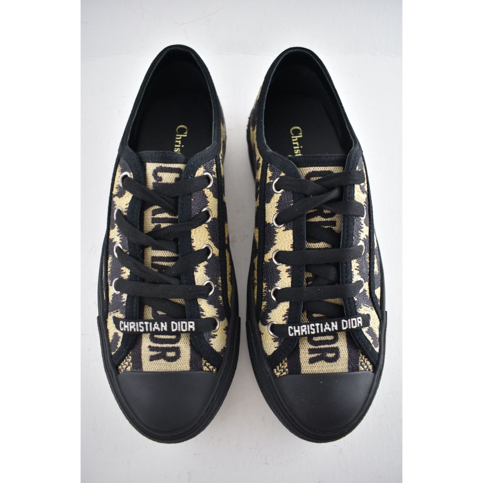 Dior Dior Walk'N'Dior Black Leopard Flat Low Top Sneaker 41.5 Size US 11.5 / IT 41.5 - 7 Thumbnail