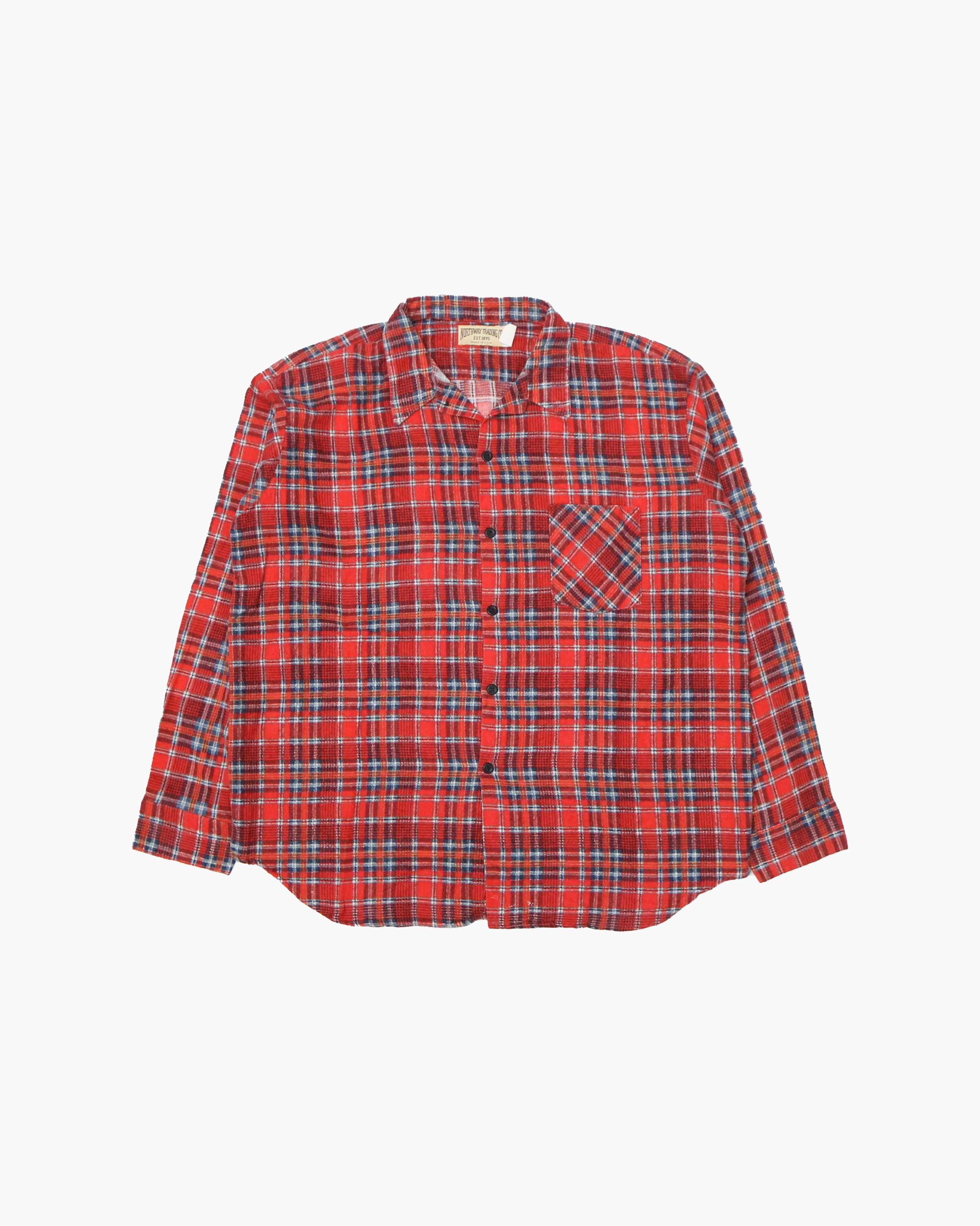 Vintage NORTHWAY TRADING flannel shirt Size US XL / EU 56 / 4 - 1 Thumbnail