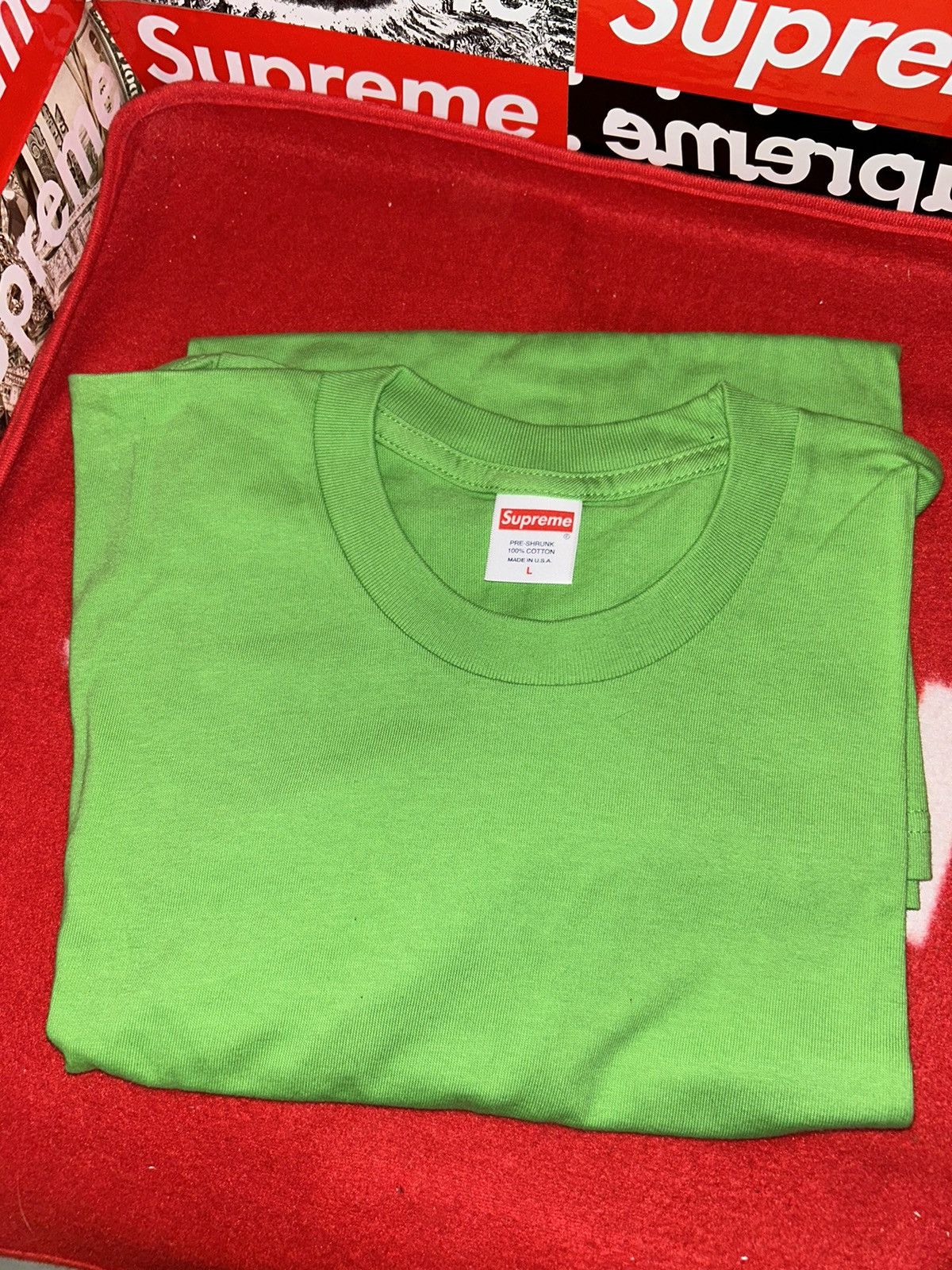 Supreme Supreme Men's Green Blank Tee Shirt Size Large NEW Size US L / EU 52-54 / 3 - 5 Thumbnail