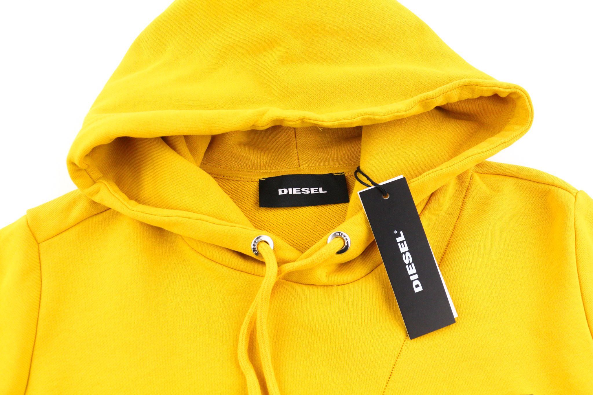 Diesel S-GIRK-HOOD-CUTY S Yellow Logo Oversized Hoodie 40119 Size US S / EU 44-46 / 1 - 4 Thumbnail