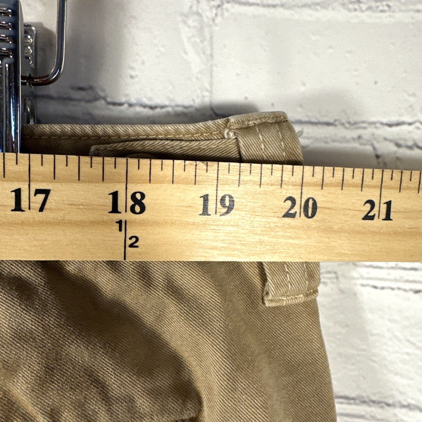 Vintage J. Peterman Company Pants Mens 38 Tan Khaki Chino Cotton Button Fly Suspender Size US 38 / EU 54 - 3 Thumbnail
