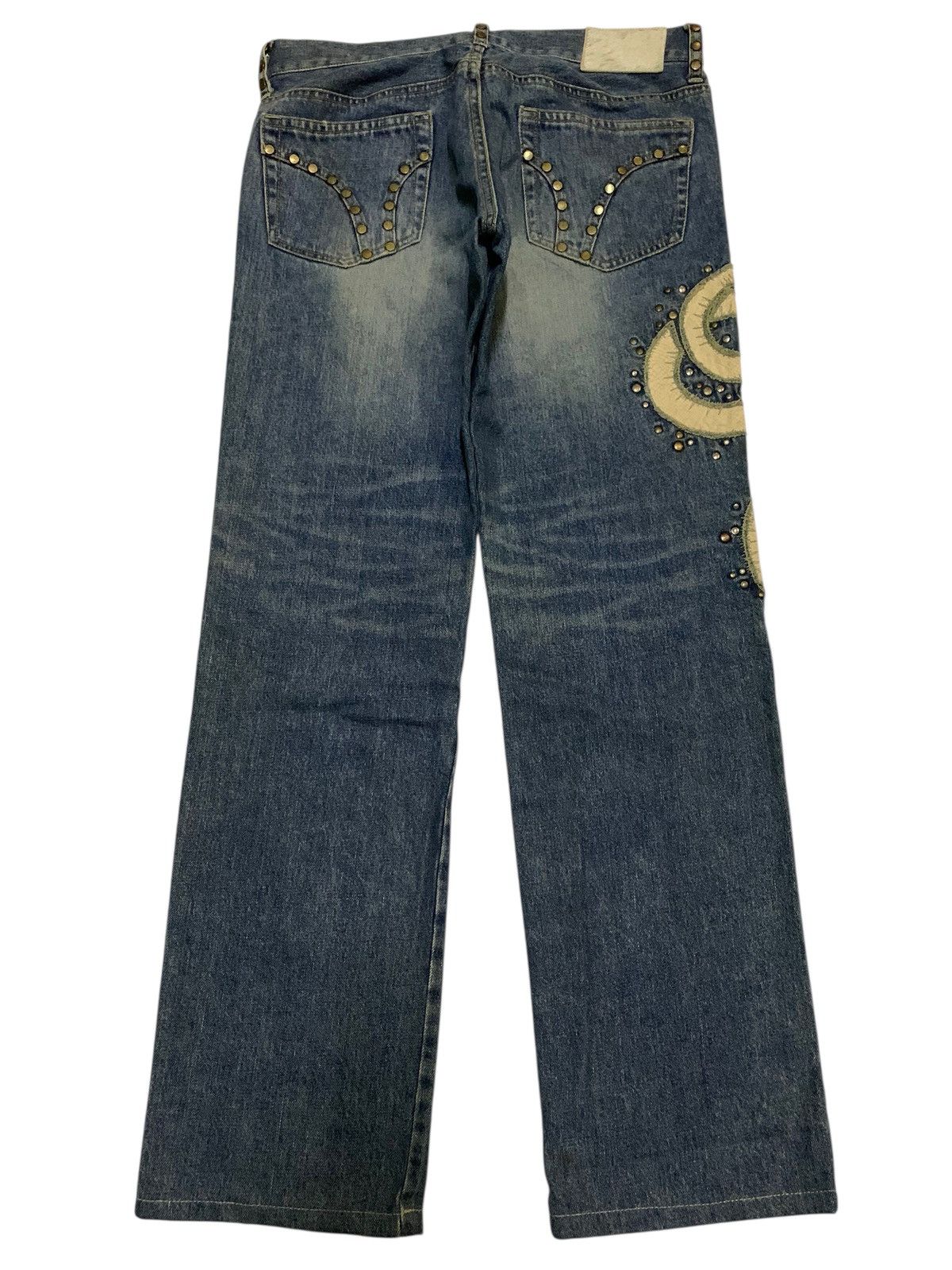 14th Addiction PRIGS SNAKE STUDDED PUNK JAPANESE DISTRESSED DENIM Size US 32 / EU 48 - 4 Thumbnail