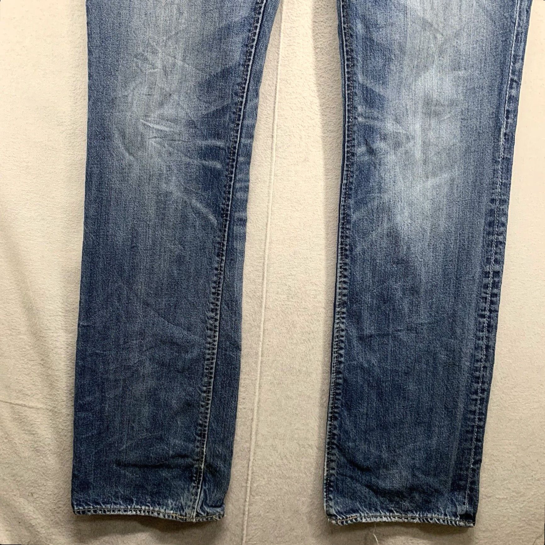 Vintage Buckle BKE Men's Jeans Straight Leg 33x35 Blue Denim Casual 80s 90s Rock Style Size US 30 / EU 46 - 6 Thumbnail
