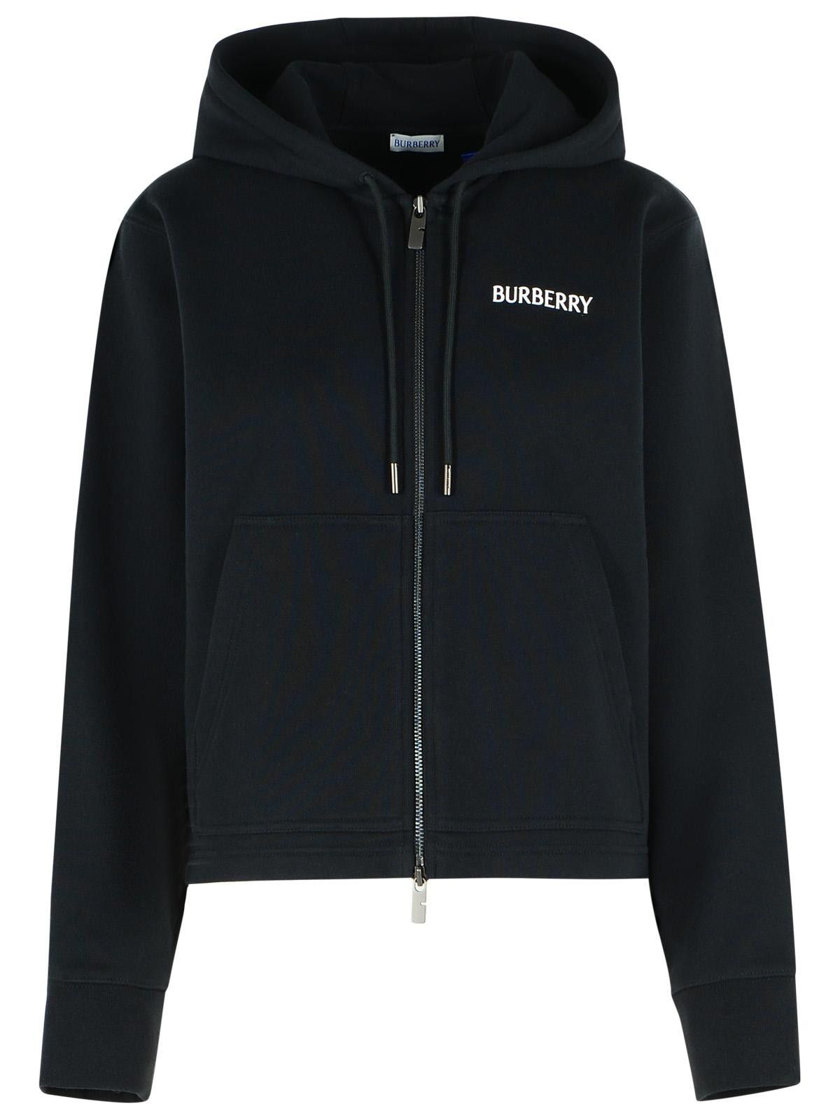 Burberry BURBERRY 'Harper' Black Cotton Sweatshirt Size L / US 10 / IT 46 - 1 Thumbnail