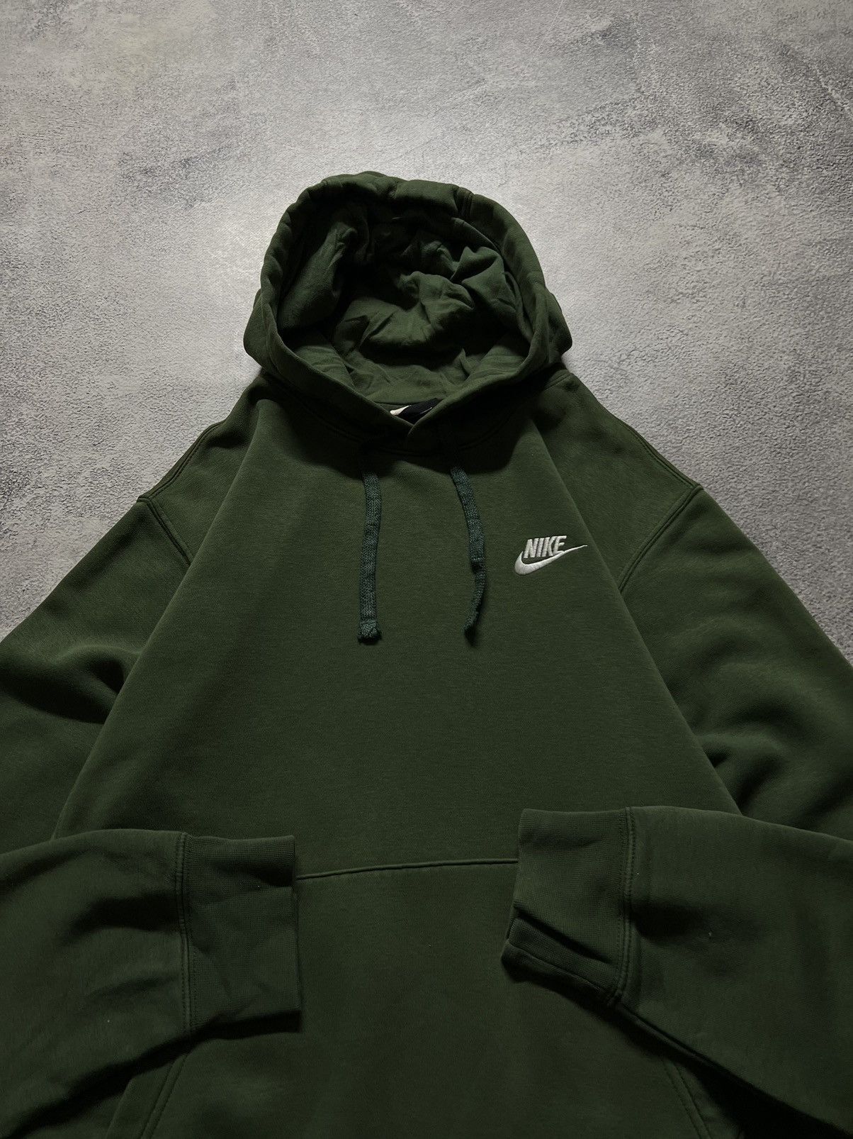 Nike × Vintage Vintage Y2k Nike NSW 💚 Mini Logo Hoodie Basic Green Size US S / EU 44-46 / 1 - 2 Thumbnail