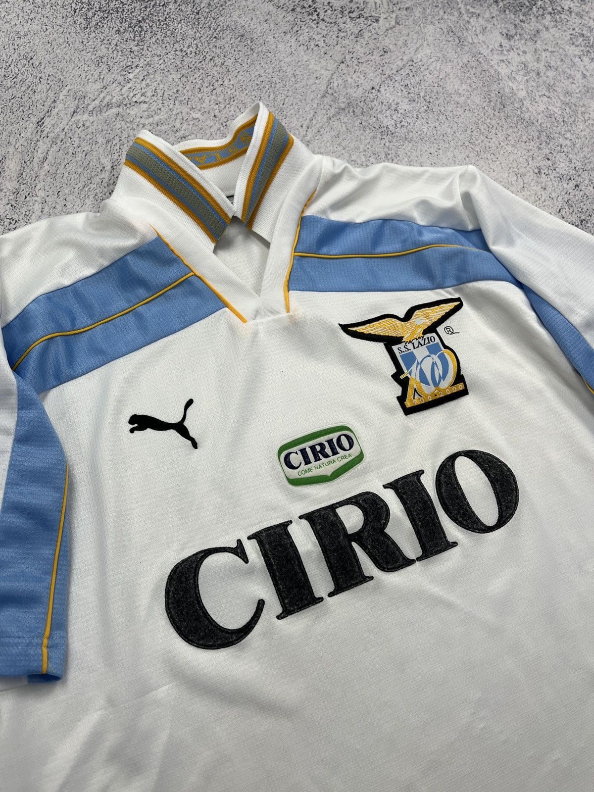 Puma Vintage Puma SS Lazio 1999/2000 Away Shirt Jersey Size US S / EU 44-46 / 1 - 5 Thumbnail