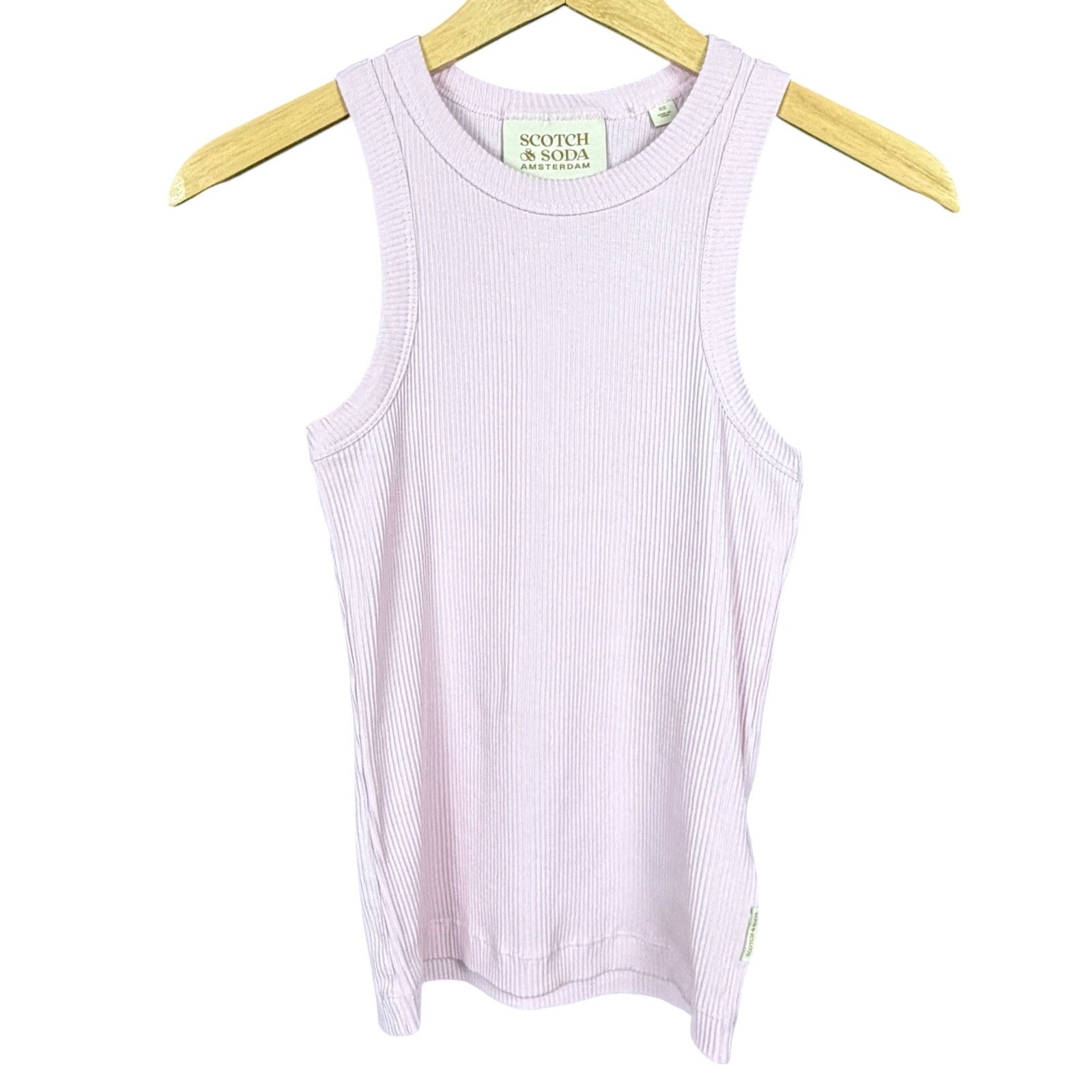 Scotch & Soda Scotch & Soda Women's XS Pink Ribbed Tank Top Luxury Summer Size XS / US 0-2 / IT 36-38 - 10 Thumbnail