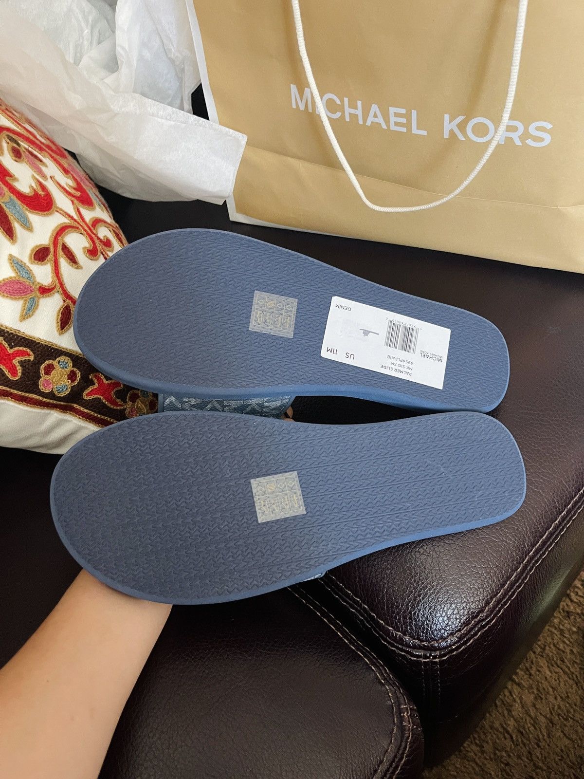 Michael Kors Michael Kors MK Logo Pool Slip-On Shoe Denim Blue Nib $95 Size US 11 / IT 41 - 8 Thumbnail