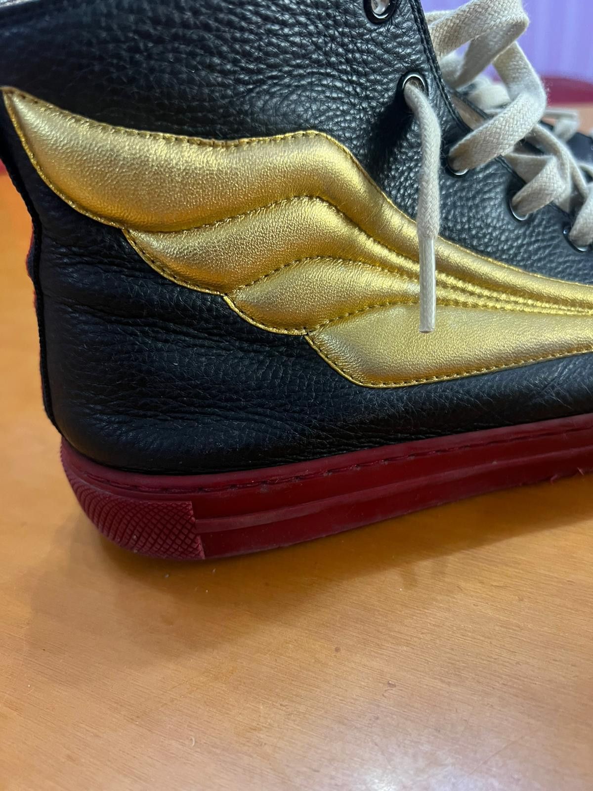 Gucci Gucci High-Top Sneakers Gold Wing Size US 9 / EU 42 - 6 Thumbnail