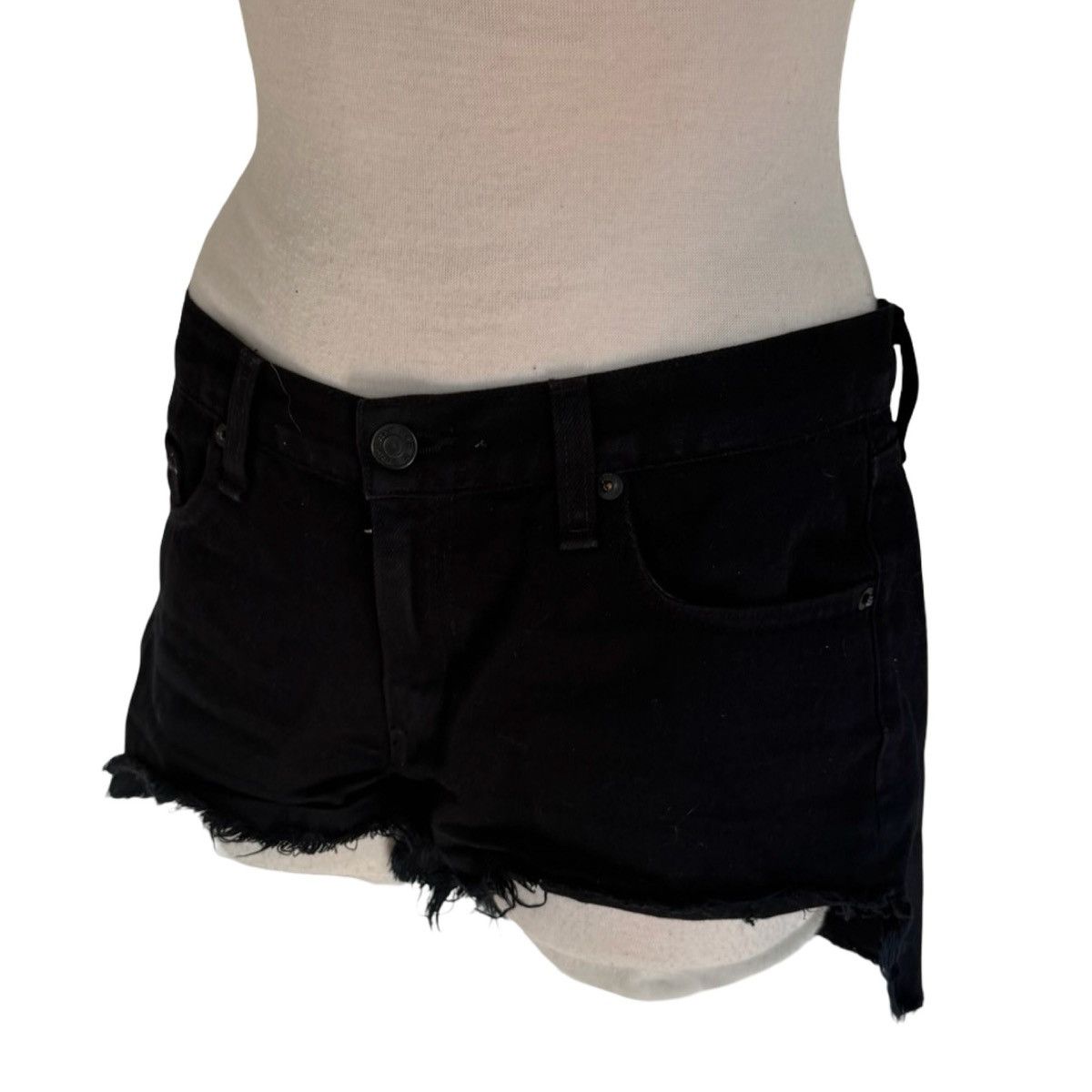 Rag & Bone rag & bone Black Cutoff Denim Shorts — Size 28 Size 28" / US 6 / IT 42 - 1 Thumbnail