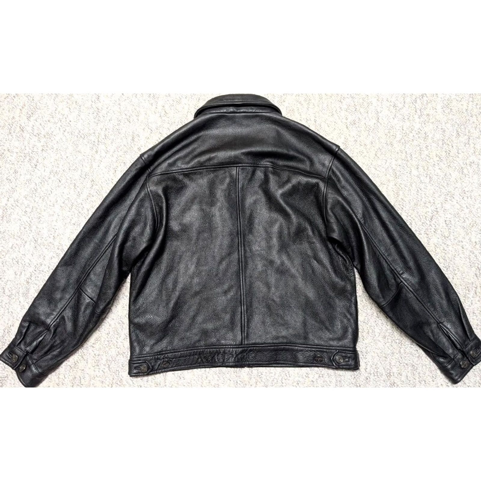 Eddie Bauer VINTAGE Eddie Bauer leather jacket M black JOURNEYMAN legend motorcycle bomber Size US M / EU 48-50 / 2 - 2 Thumbnail