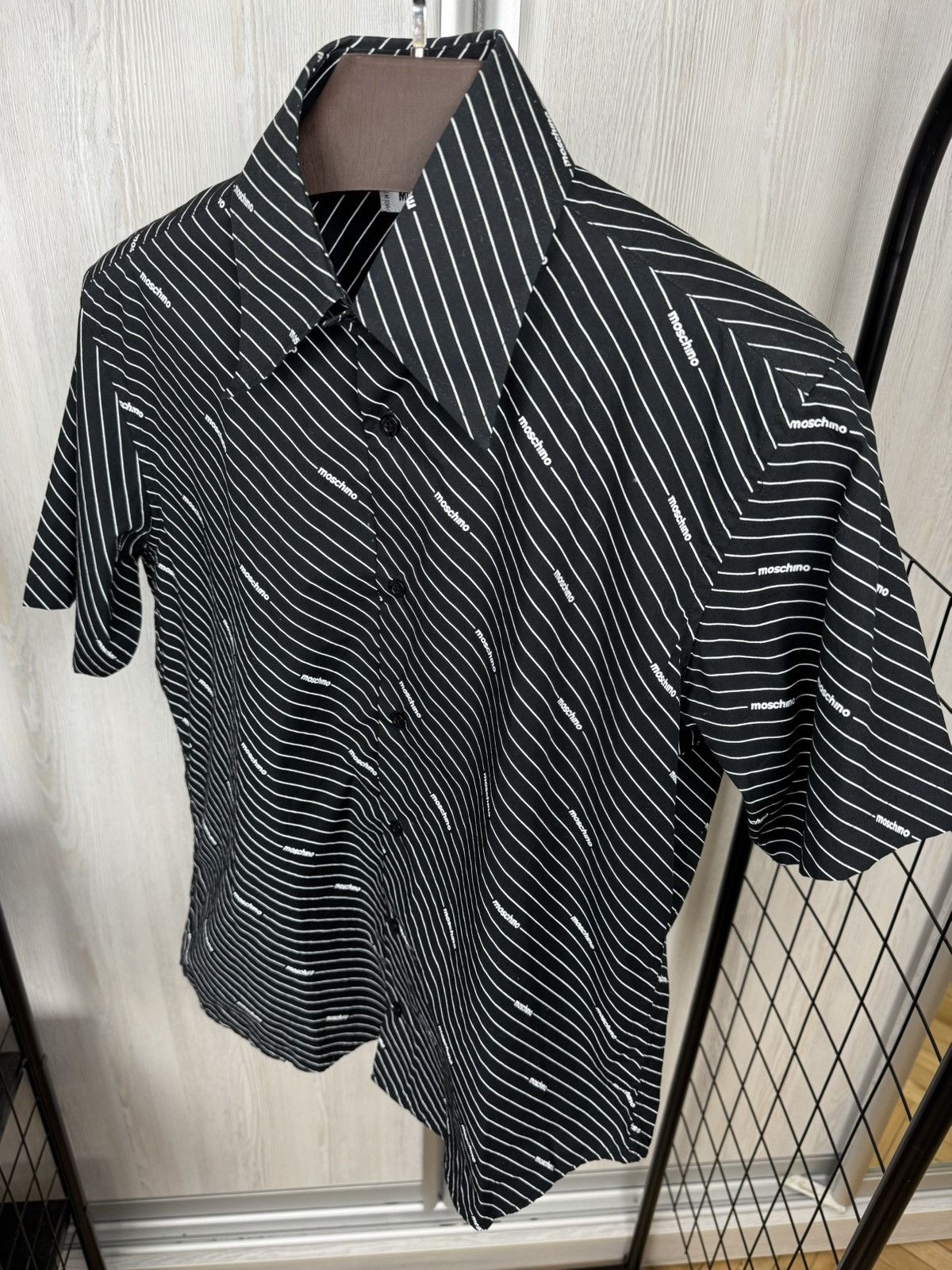 Moschino Moschino Jeans vintage striped monogram allover ss shirt Size US M / EU 48-50 / 2 - 8 Thumbnail