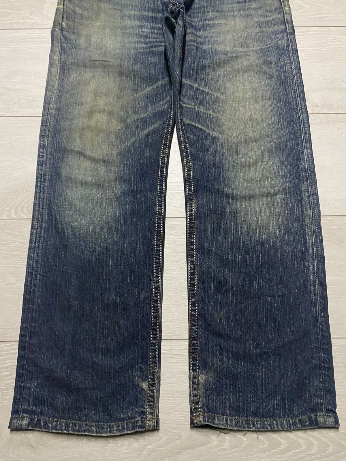 Junya Watanabe Edwin Exclusive Vintage Mud Wash Distressed Repair Jeans Size US 34 / EU 50 - 5 Thumbnail