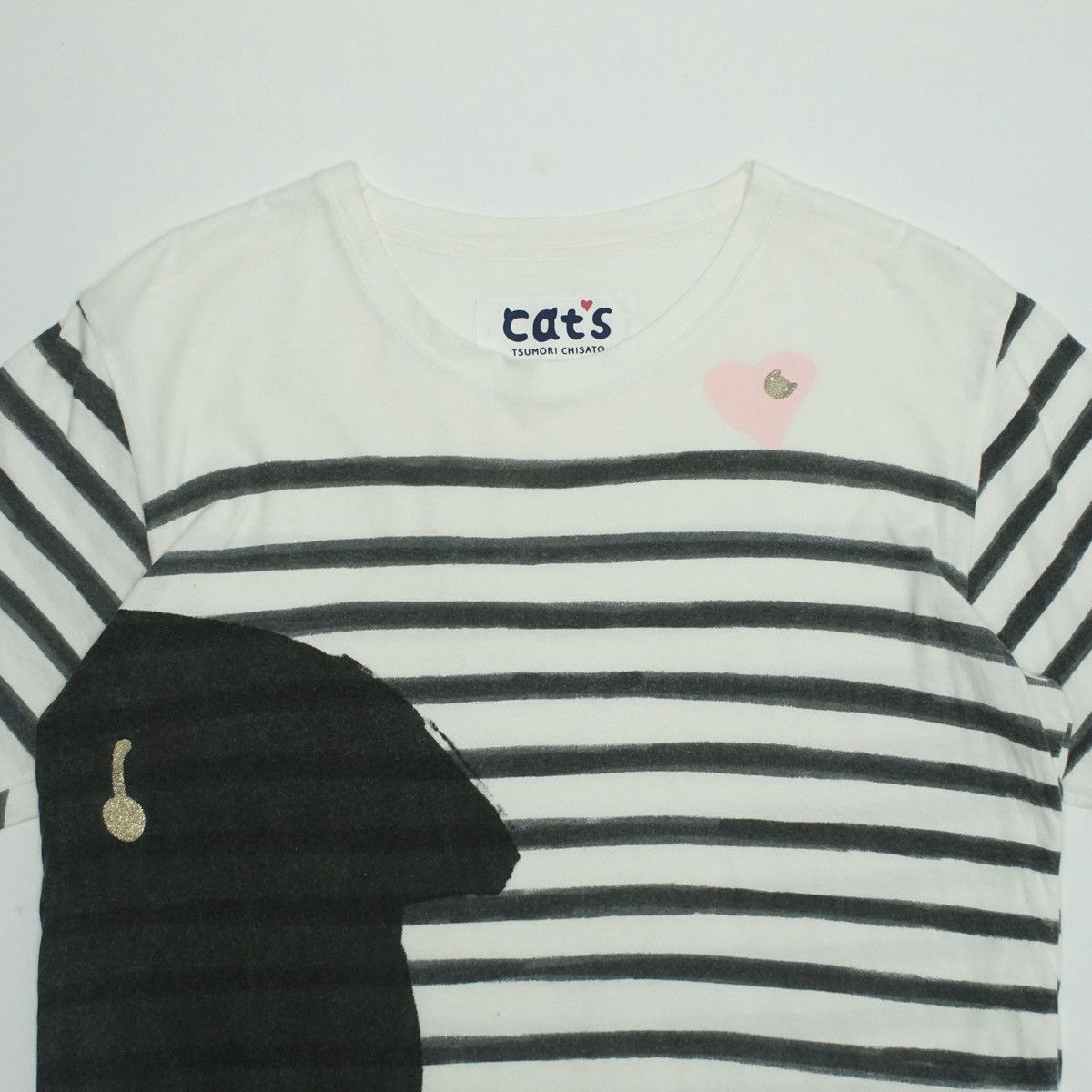 Issey Miyake *NoTariff Tsumori Chisato Cats Stripe T-Shirt Size ONE SIZE - 2 Thumbnail